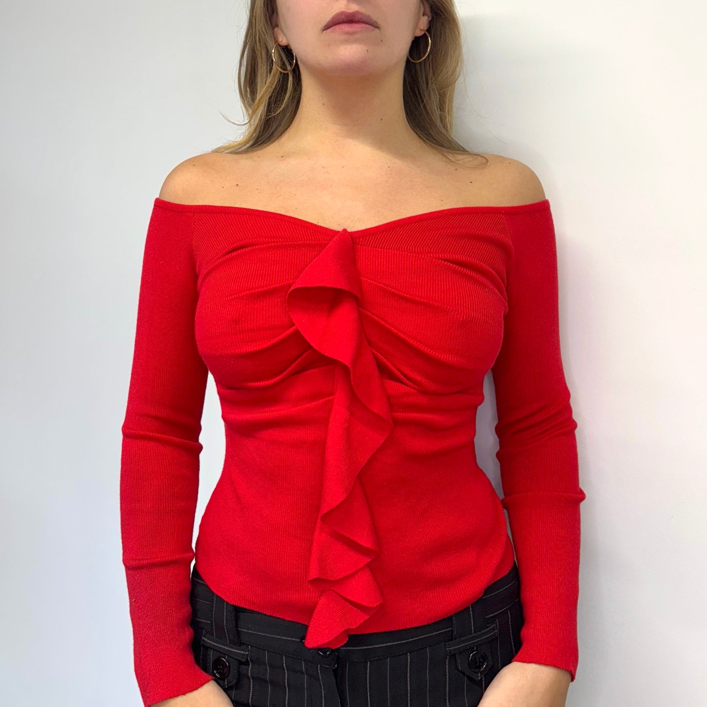 Red off-the-shoulder top - Size S