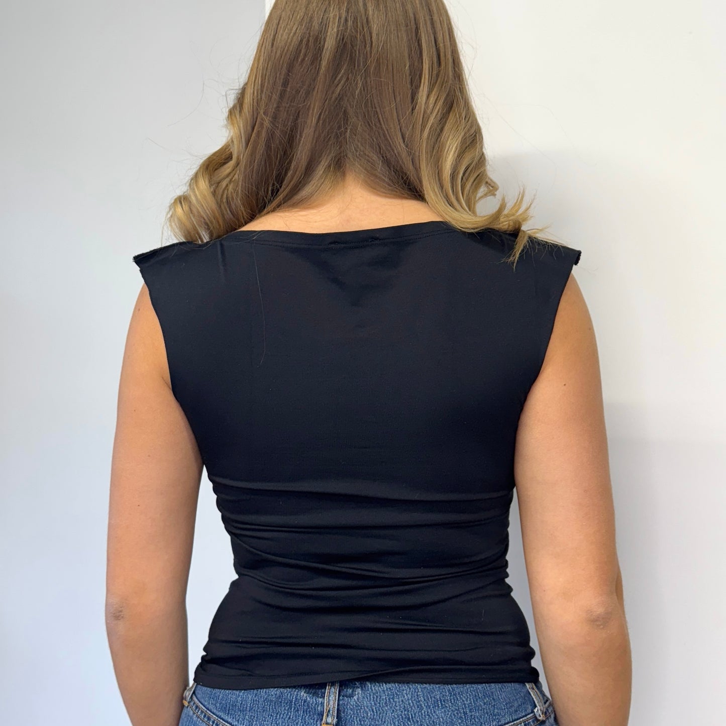 Morgan de Toi slinky black vest - Size XS