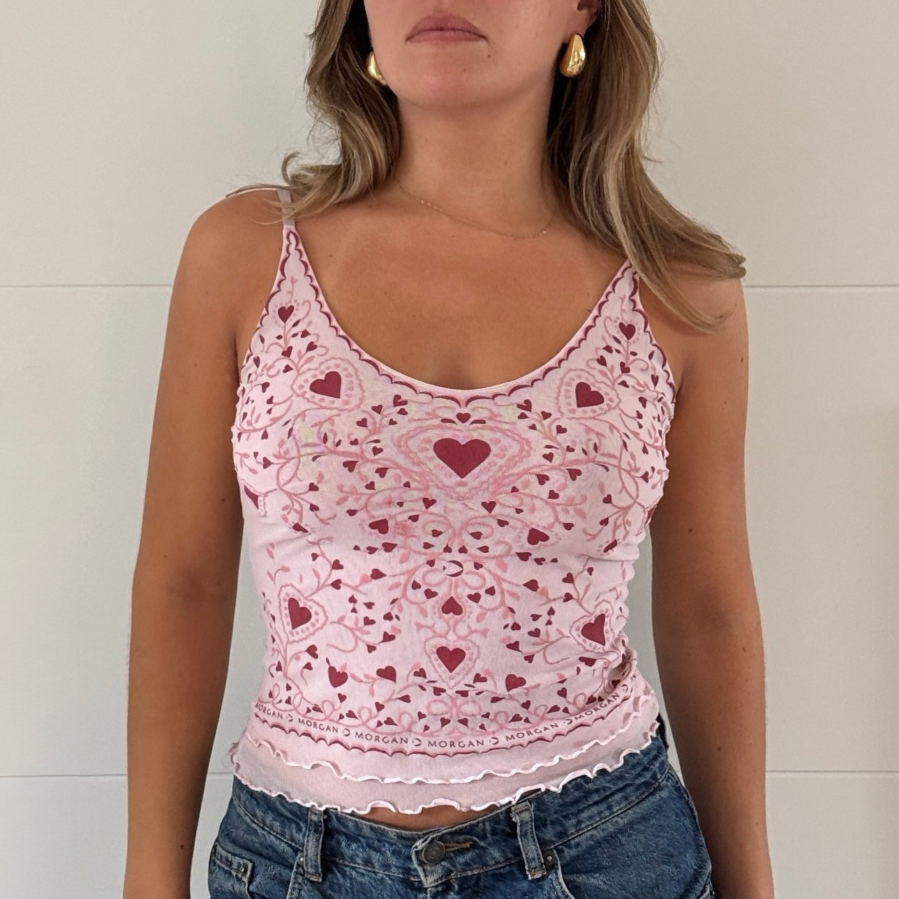 Morgan de Toi mesh heart top - Size S