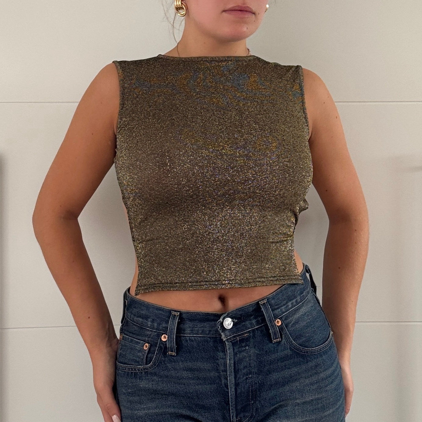 Green backless vest - Size XS/S