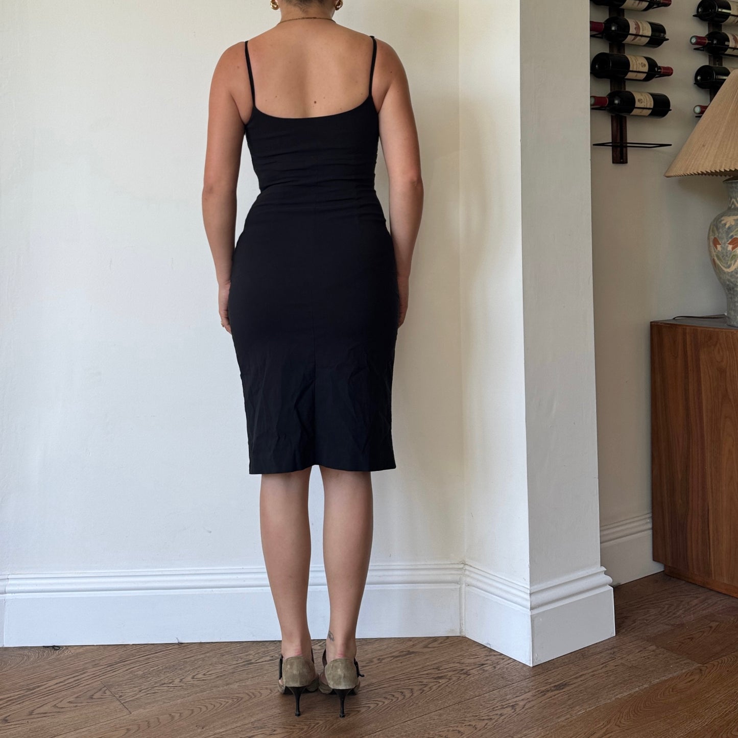Black midi dress - Size S