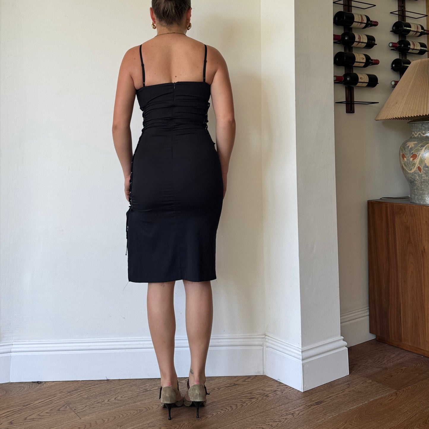 Black corset midi dress - Size XS