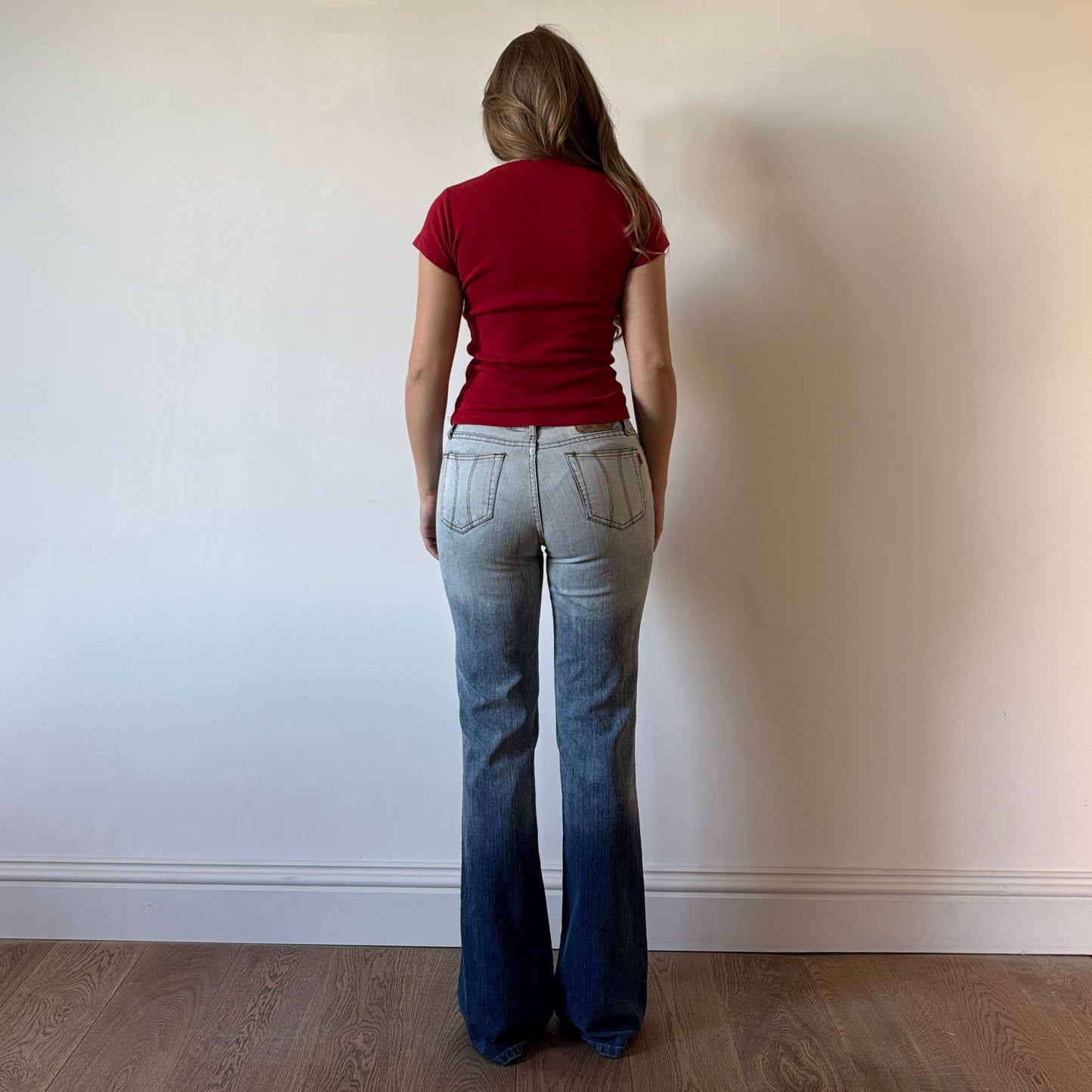Ombre wash mid rise jeans - W34”