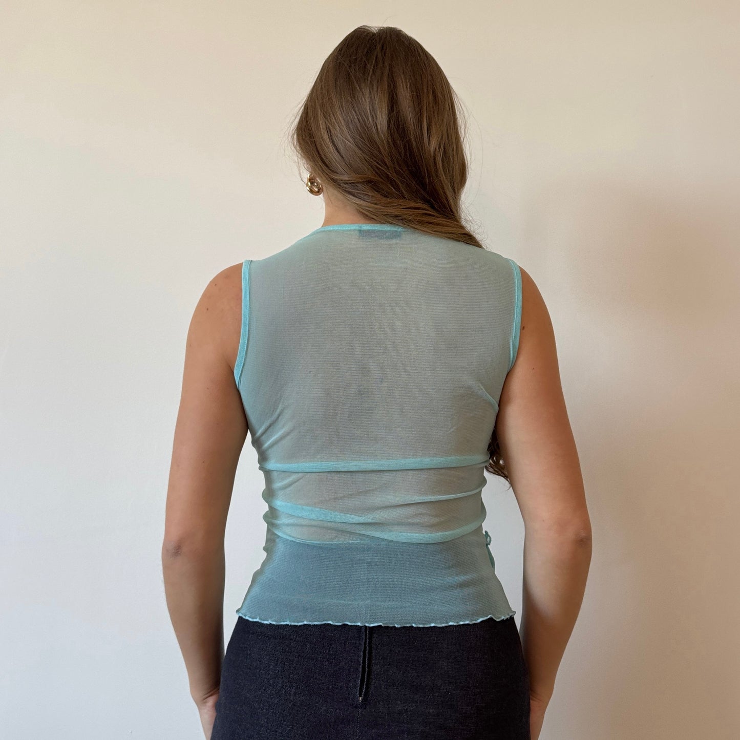 Blue mesh cami - Size S