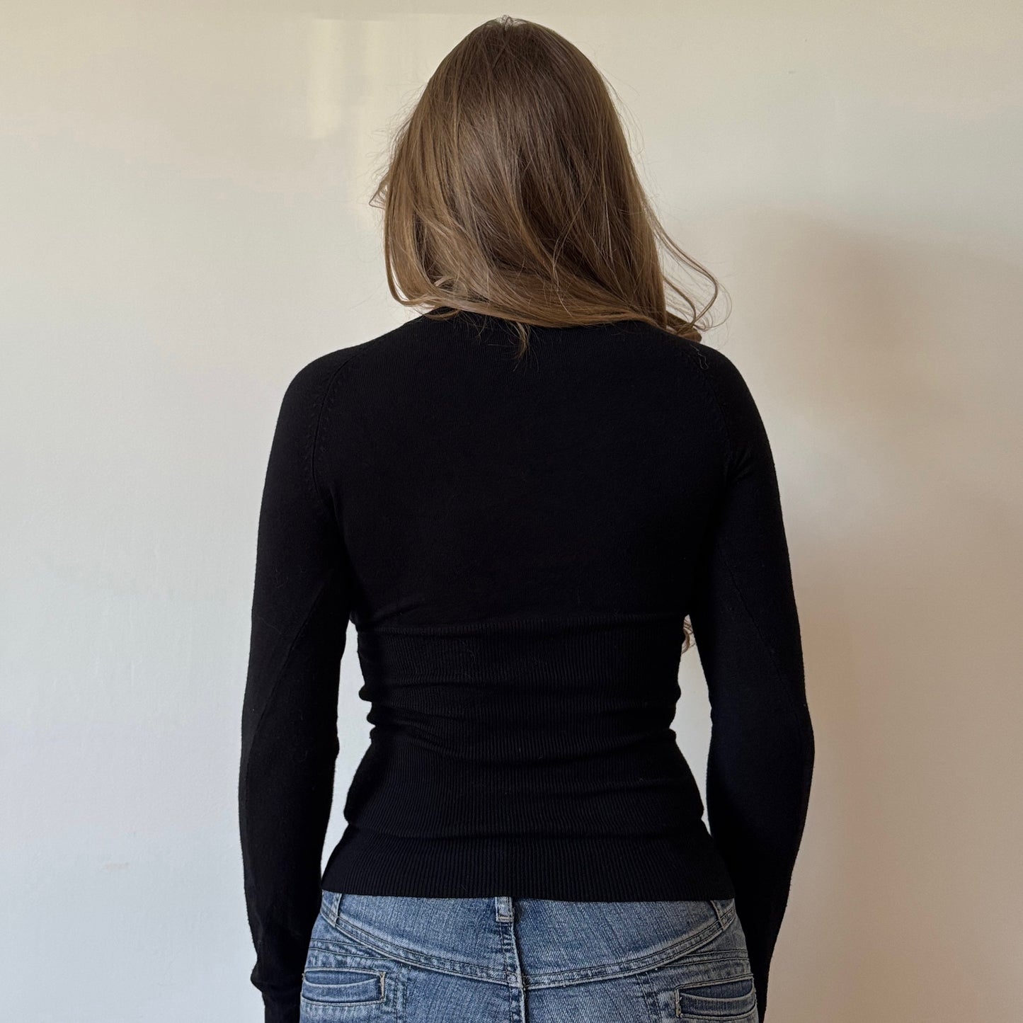 Morgan de Toi black knit top - Size S