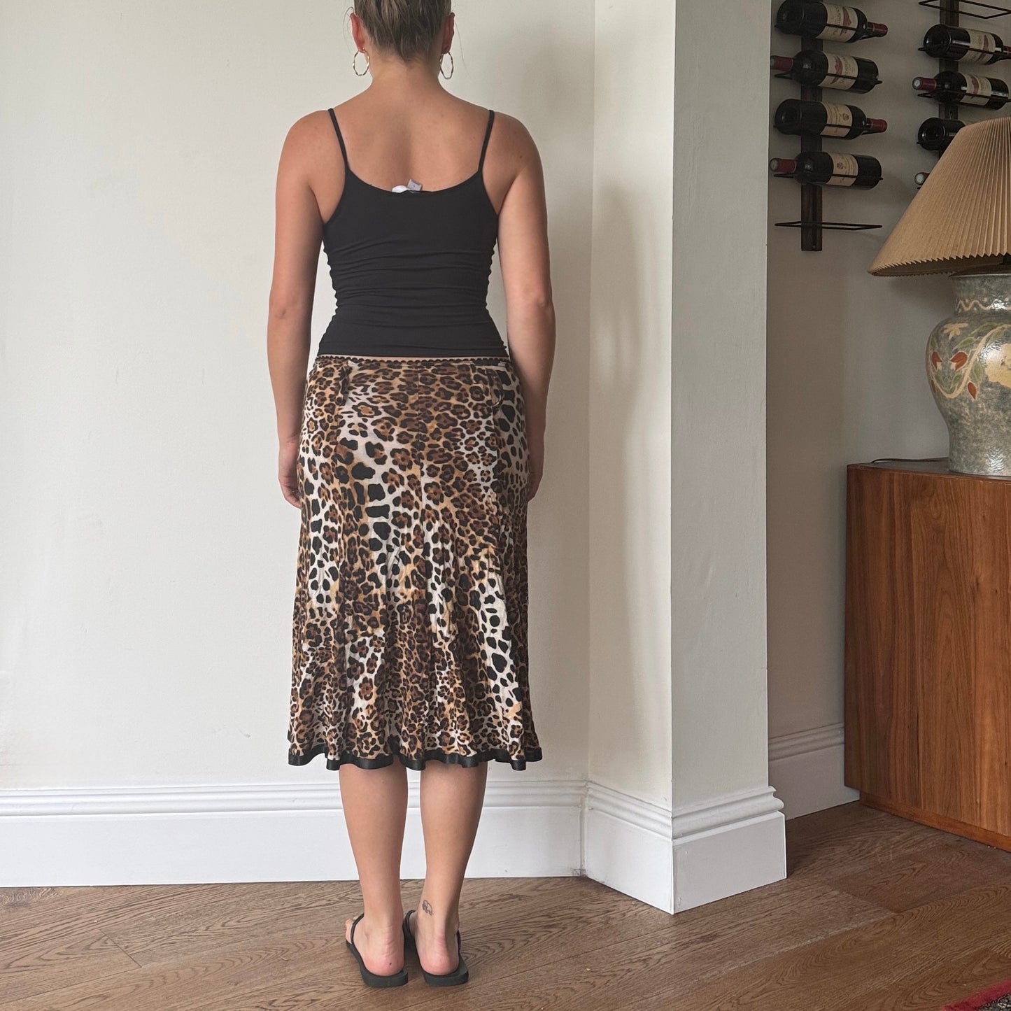 Leopard print midi skirt - Size S
