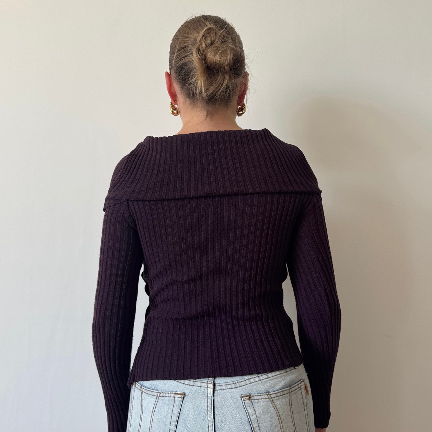 Purple knit top - Size S