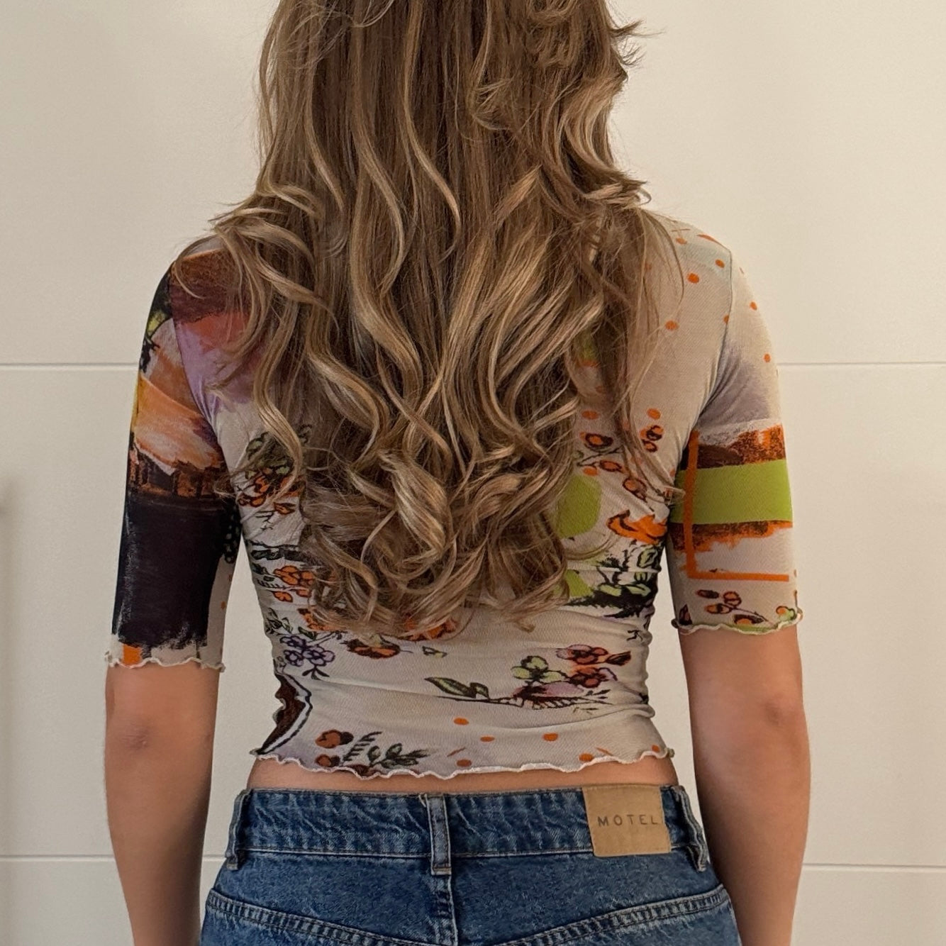 Graphic mesh top - Size XS