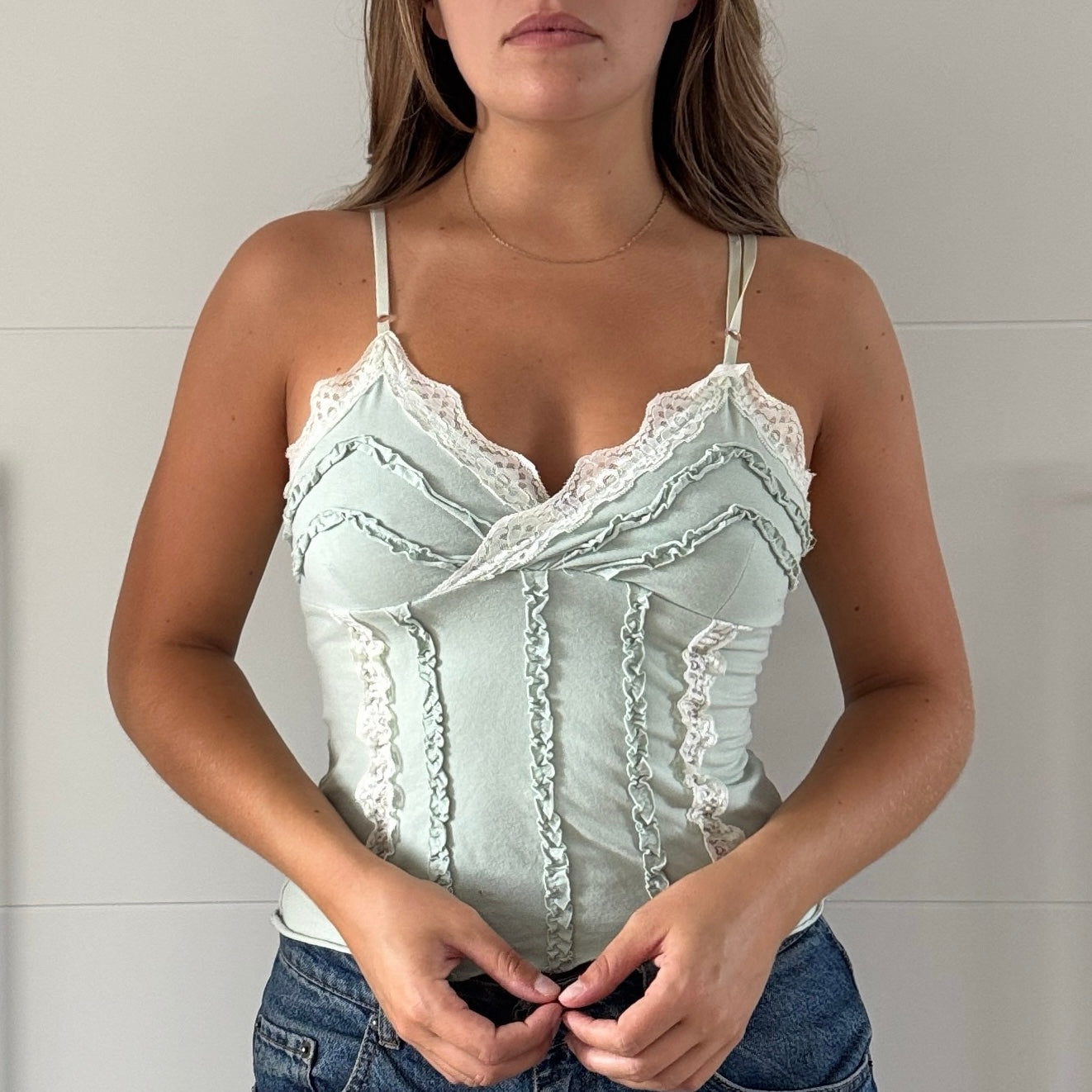 Turquoise cami - Size S