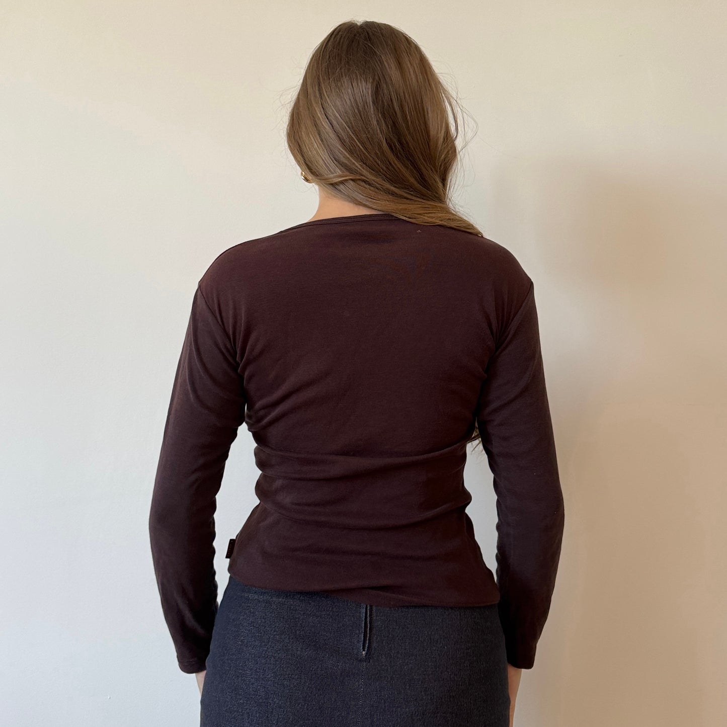 Brown long sleeved top - Size S/M