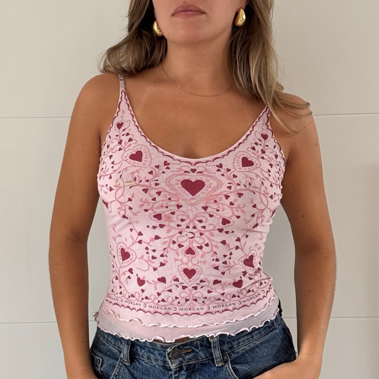 Morgan de Toi mesh heart top - Size S