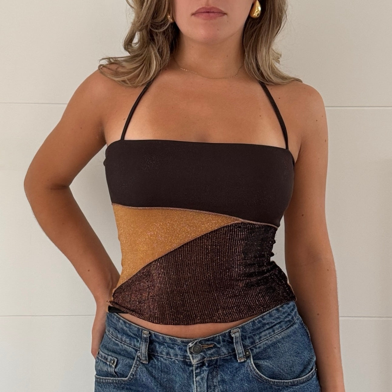 Morgan colour block top - Size S
