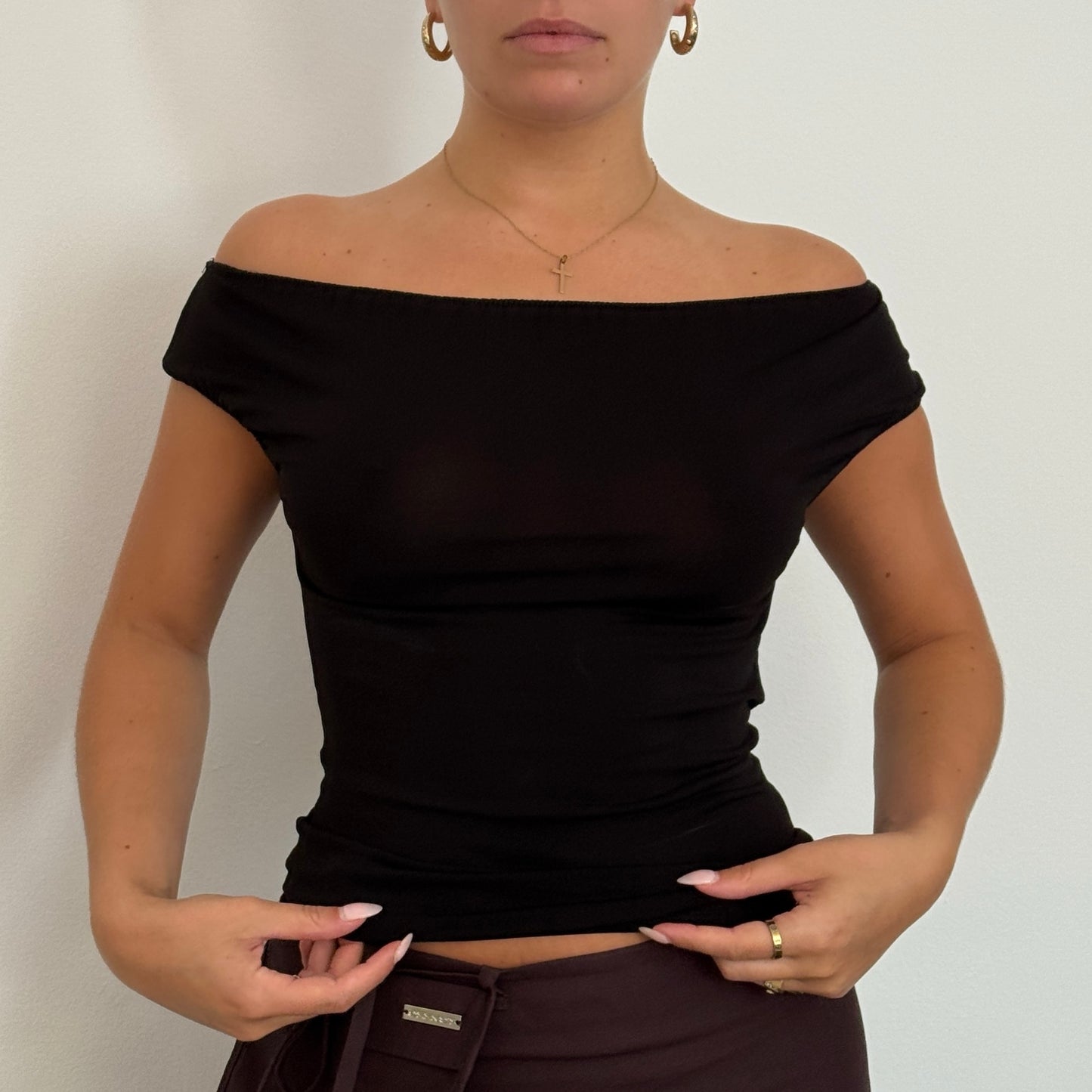Morgan de Toi black slinky top - Size S