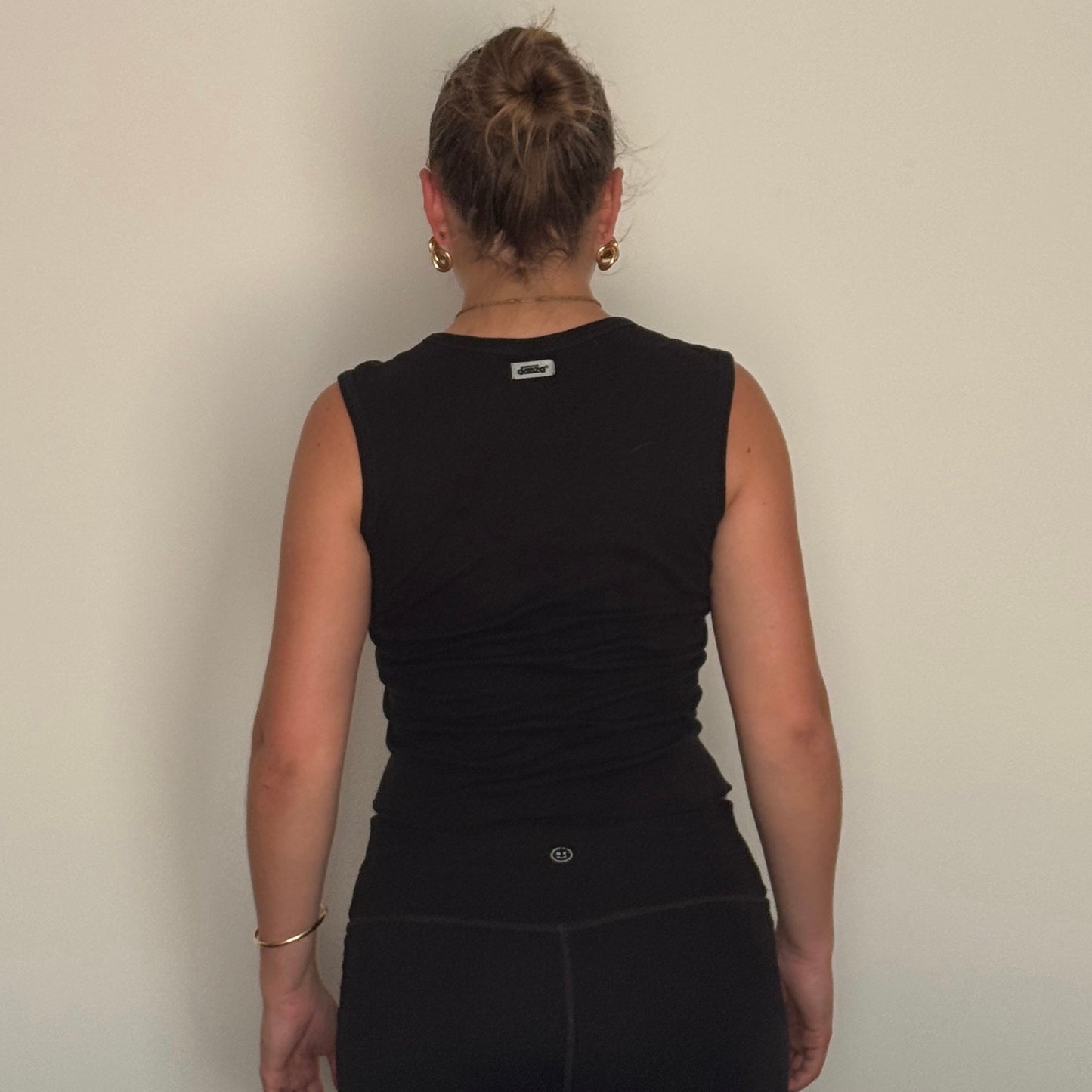 Black printed vest - Size S