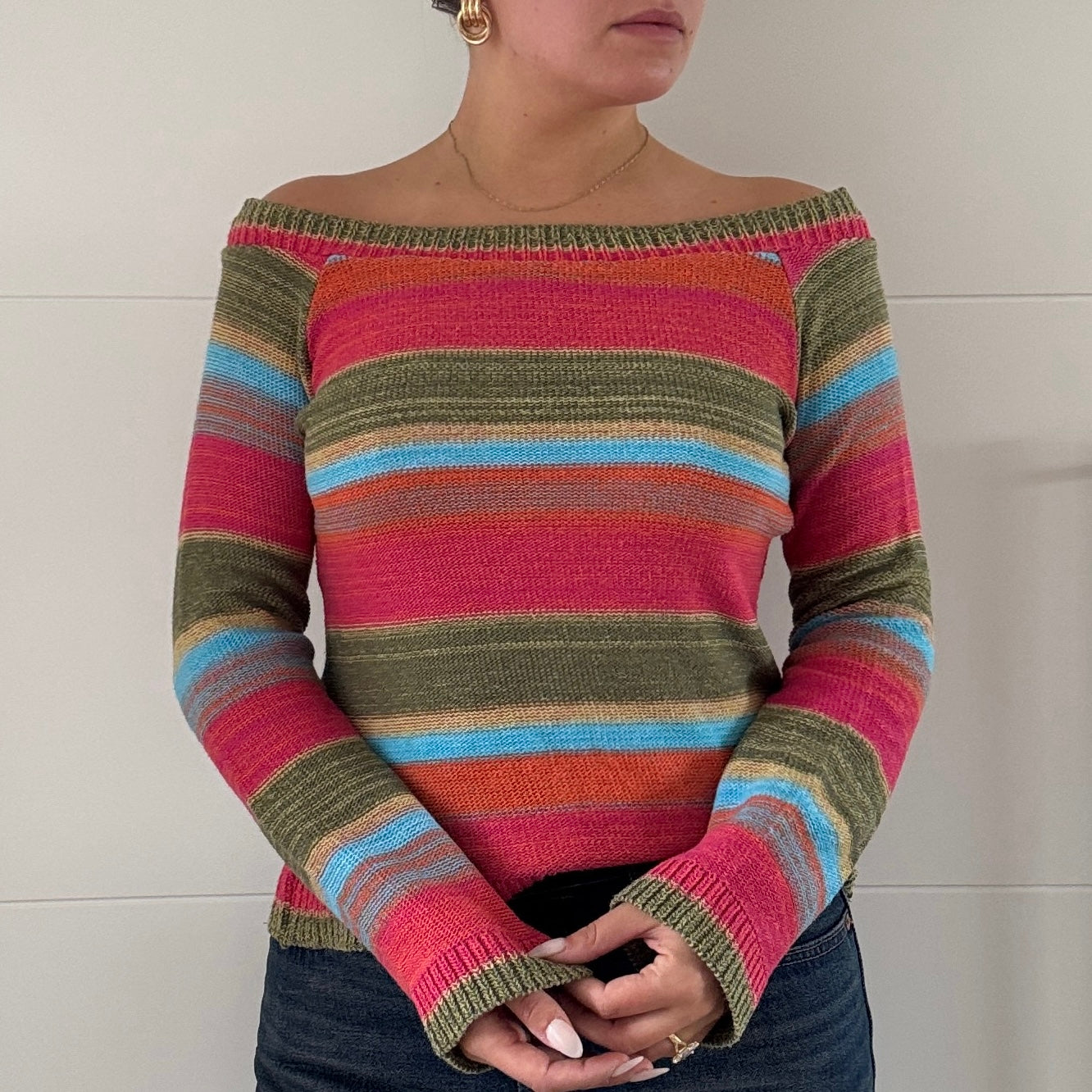 Striped knit top - Size S