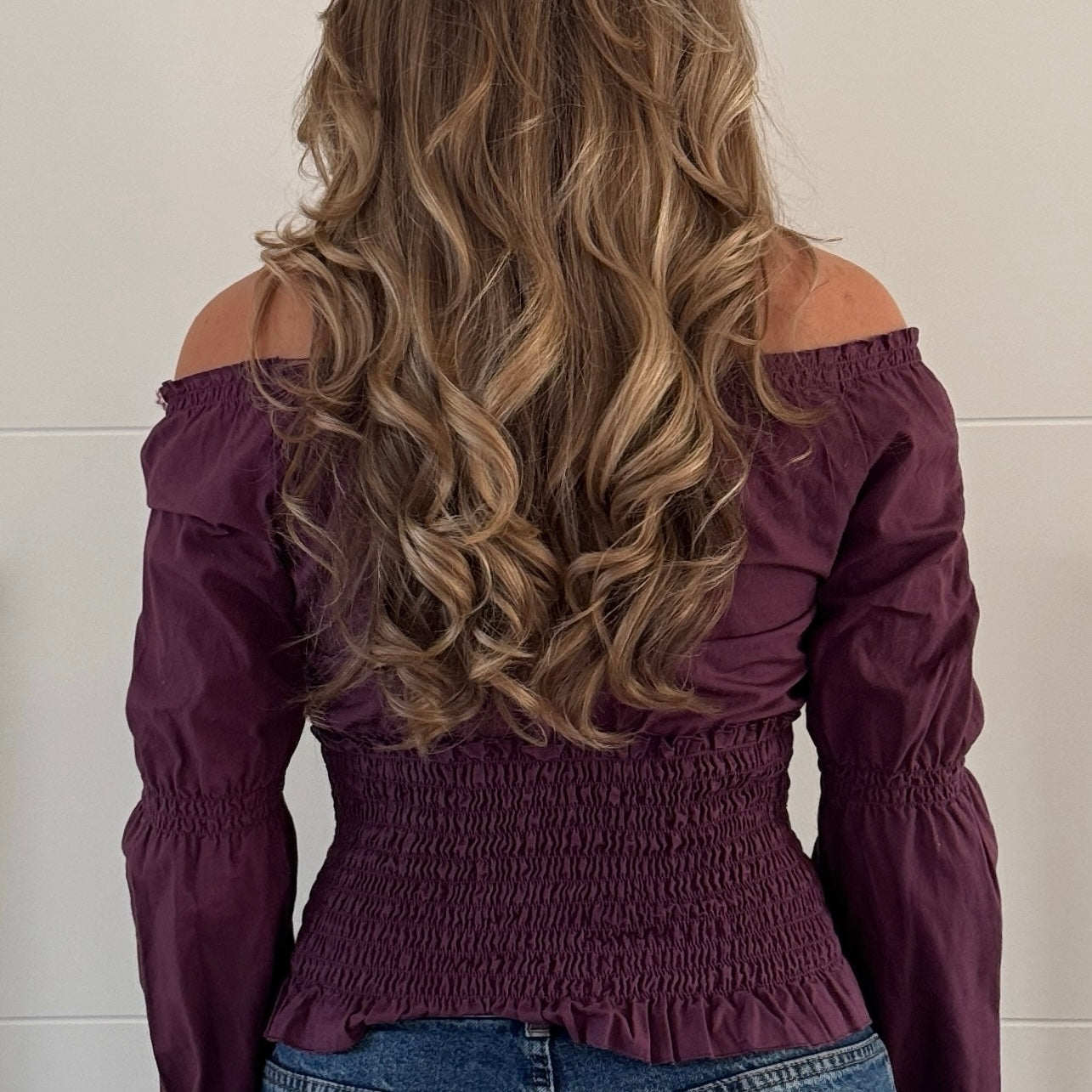 Purple milkmaid top - Size S