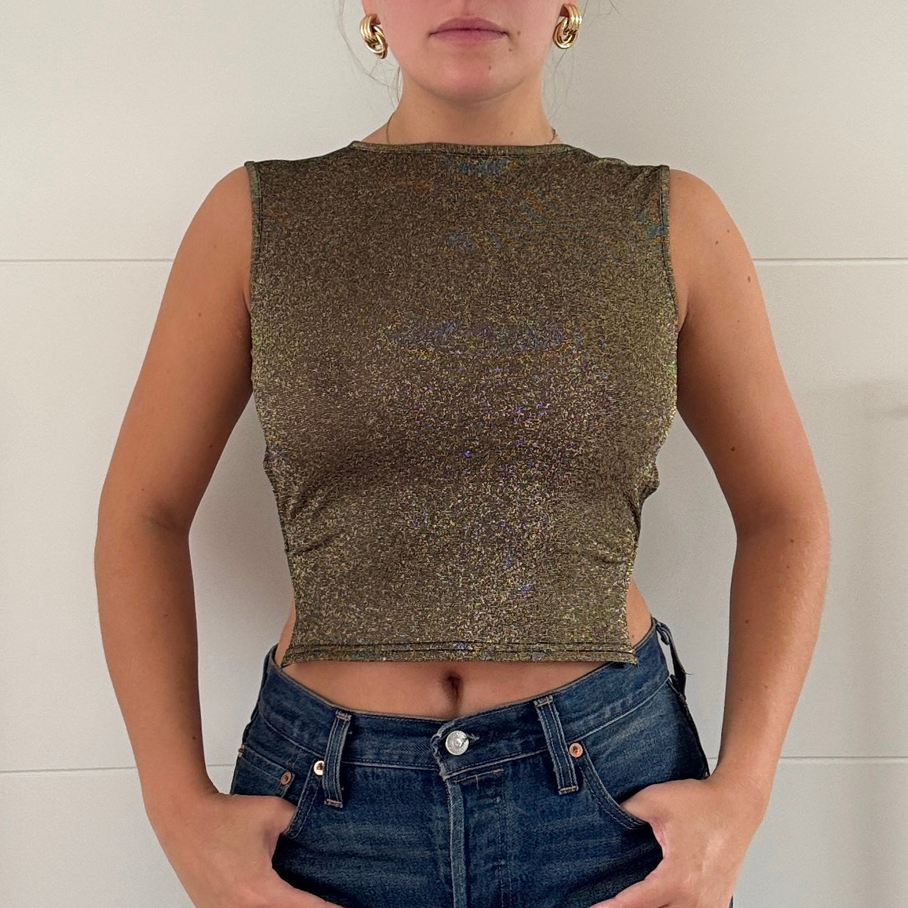 Green backless vest - Size XS/S