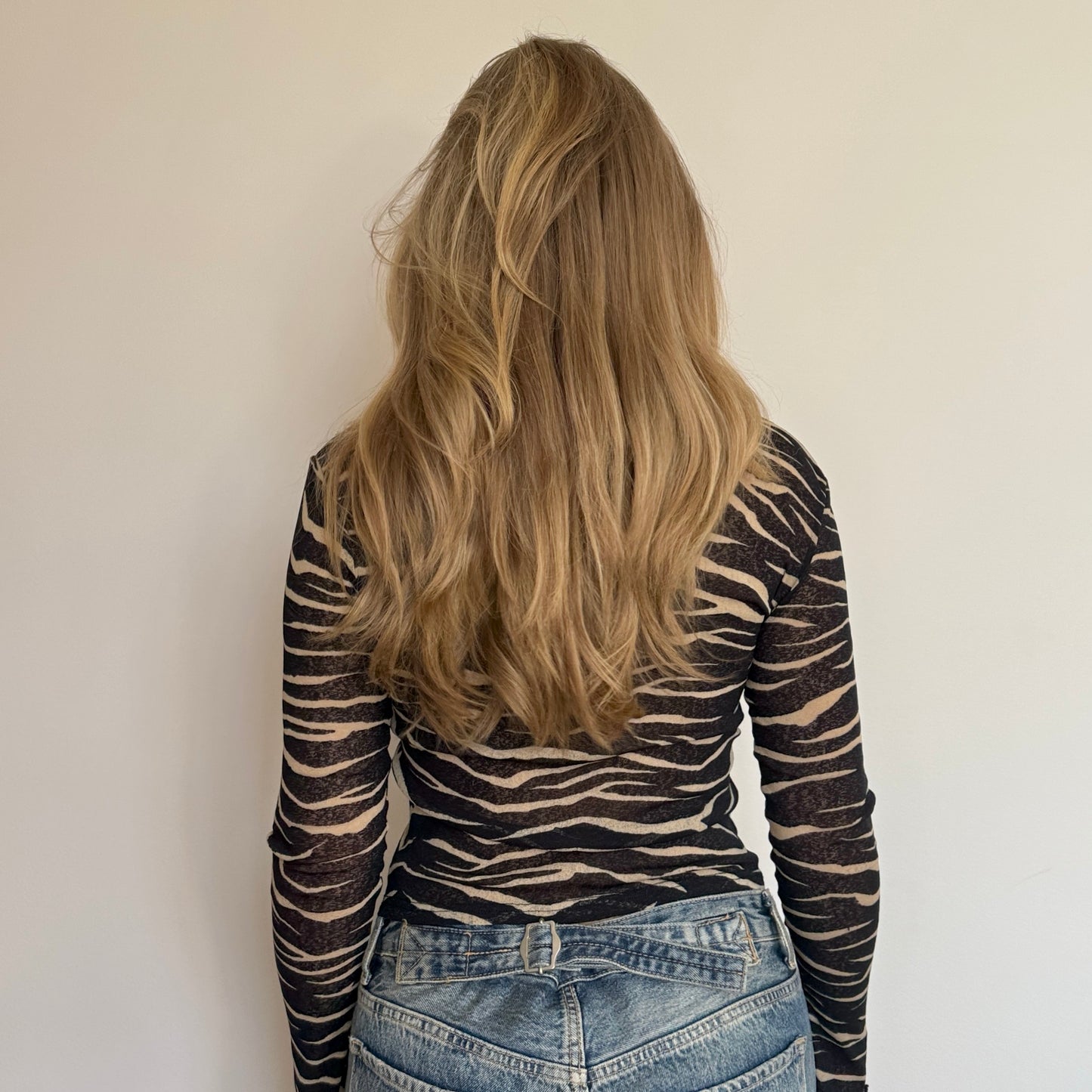 Mesh zebra print top - Size S