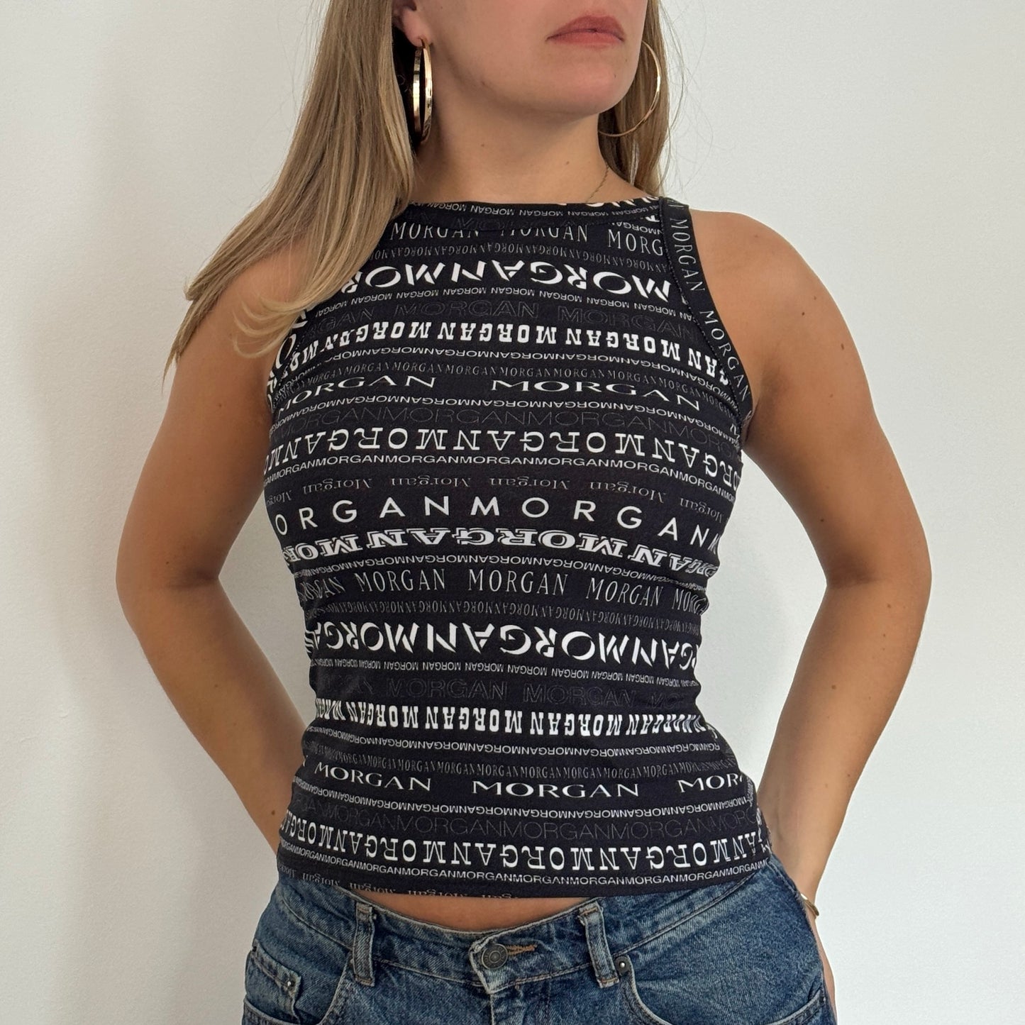 Morgan de Toi monogram mesh vest - Size S