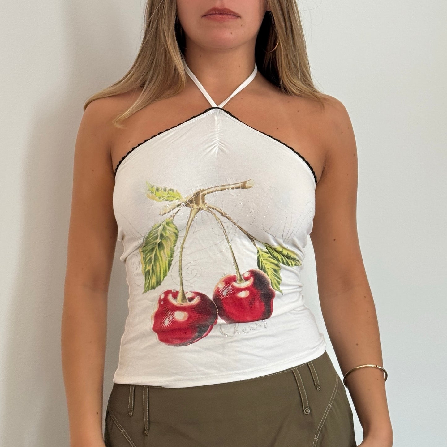 White Morgan de Toi cherry top - Size S/M