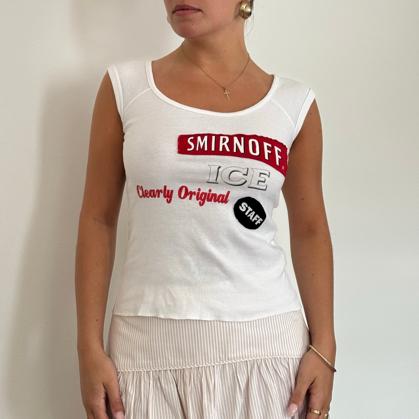 White smirnoff top - Size S
