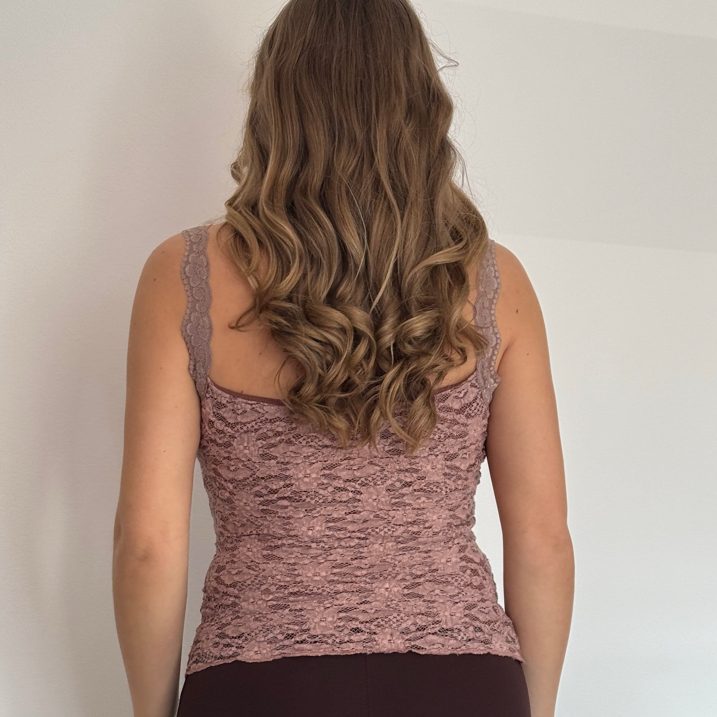 Pink lace cami - Size S/M