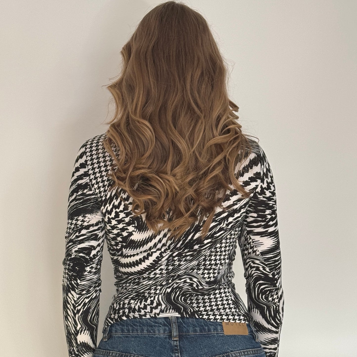 Graphic print long-sleeved top - Size S