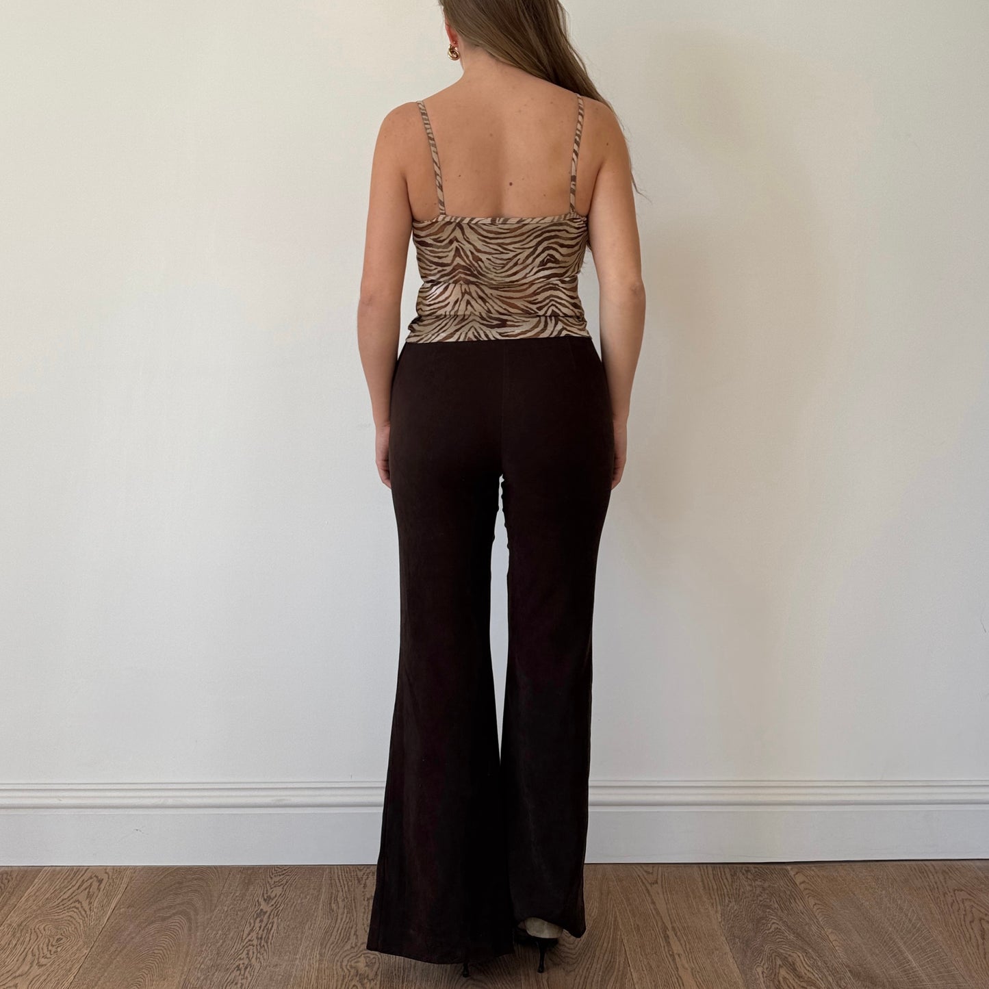 Brown split leg trousers - Size XS/S
