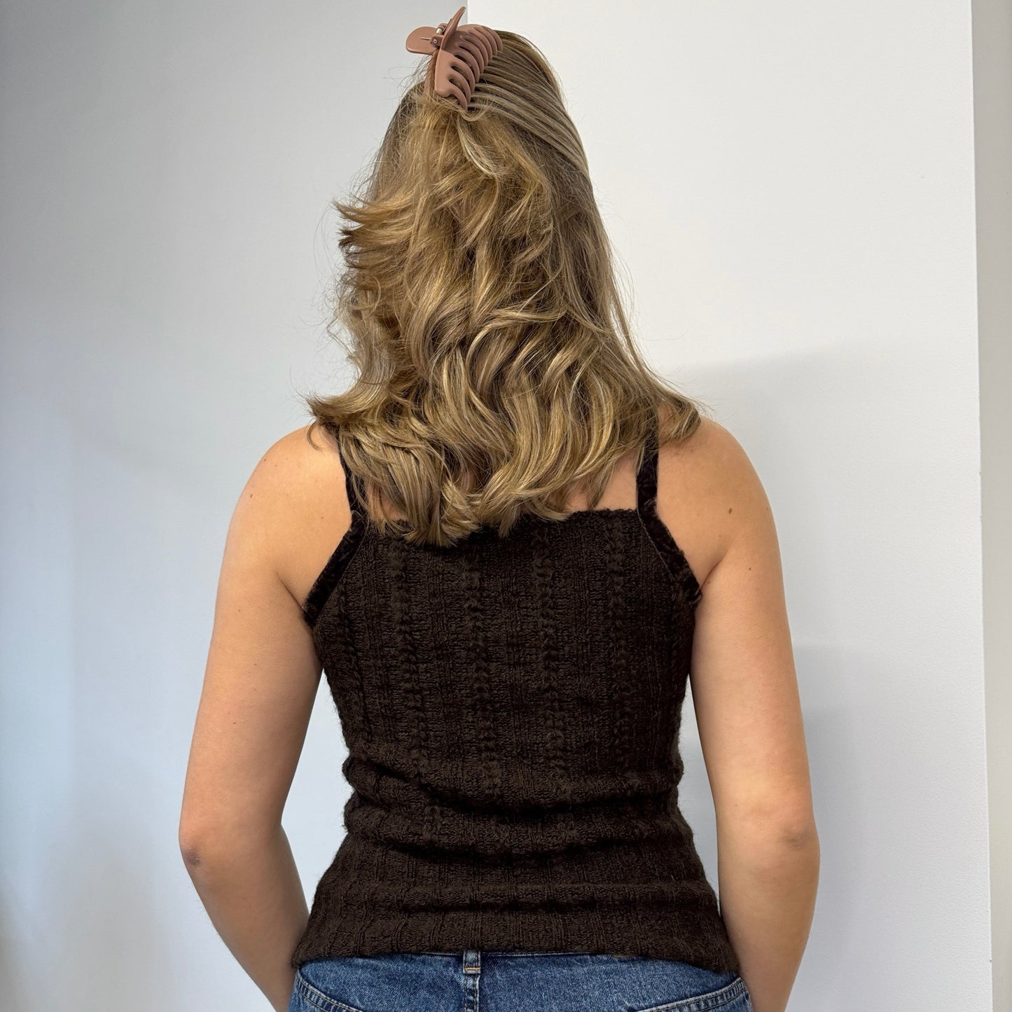 Brown knit cami - Size S
