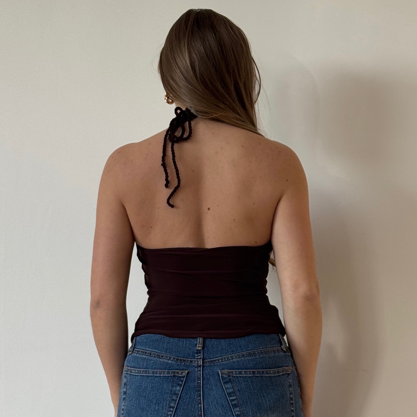 Brown halter top - Size S