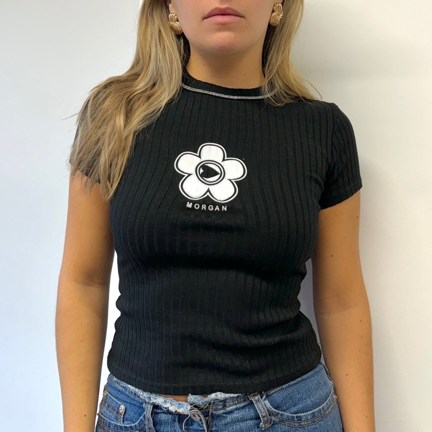 Black Morgan de Toi ribbed t-shirt - Size S