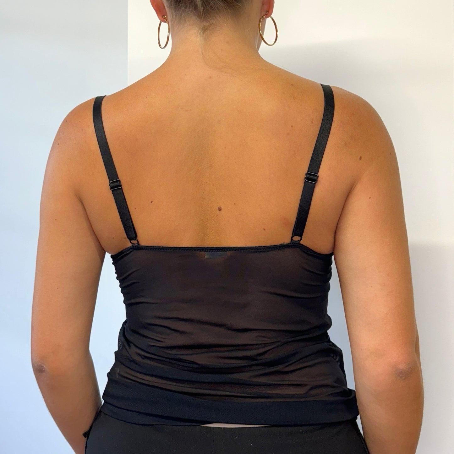 Black mesh apple top - Size S/M