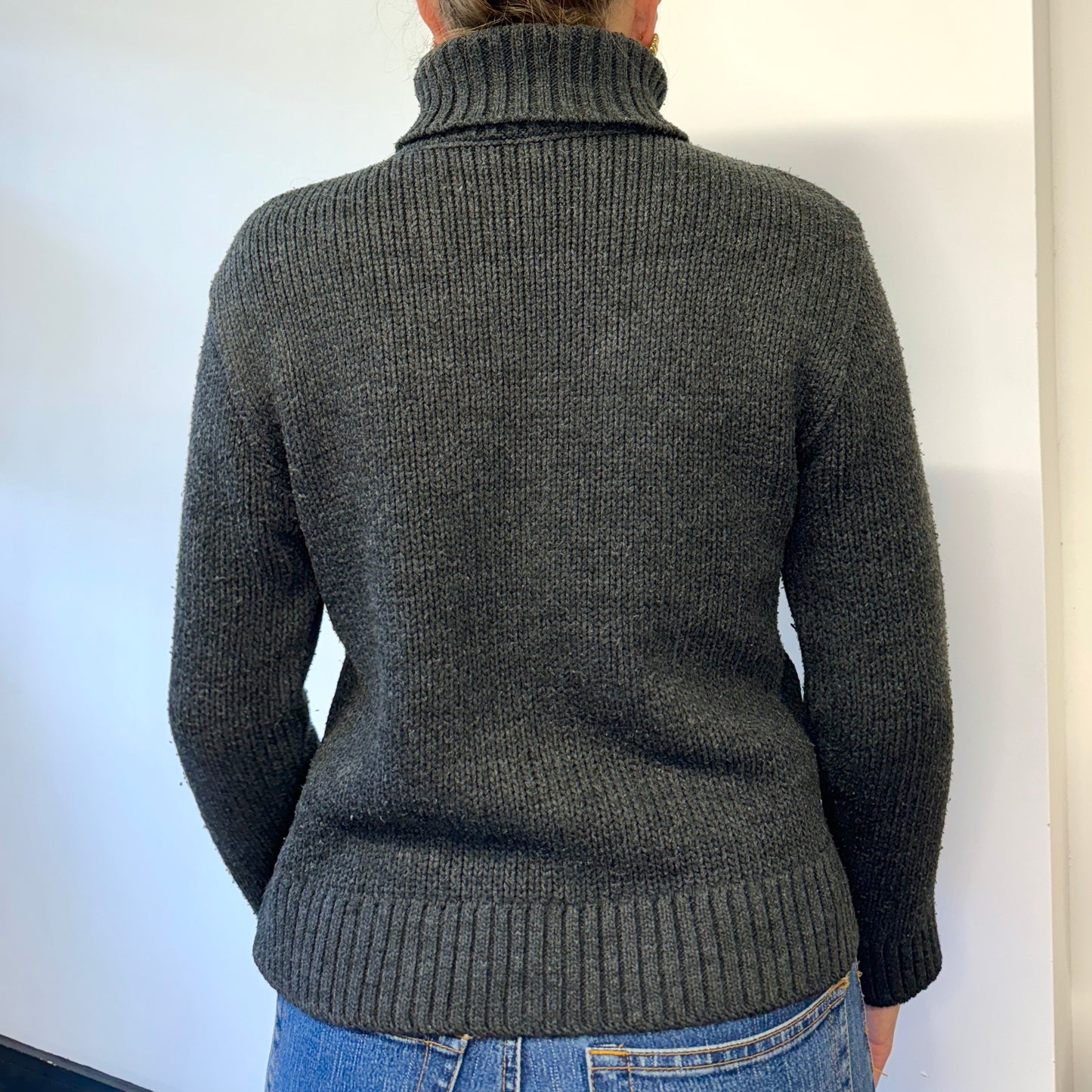 Grey knit Teddy Bear jumper - Size S