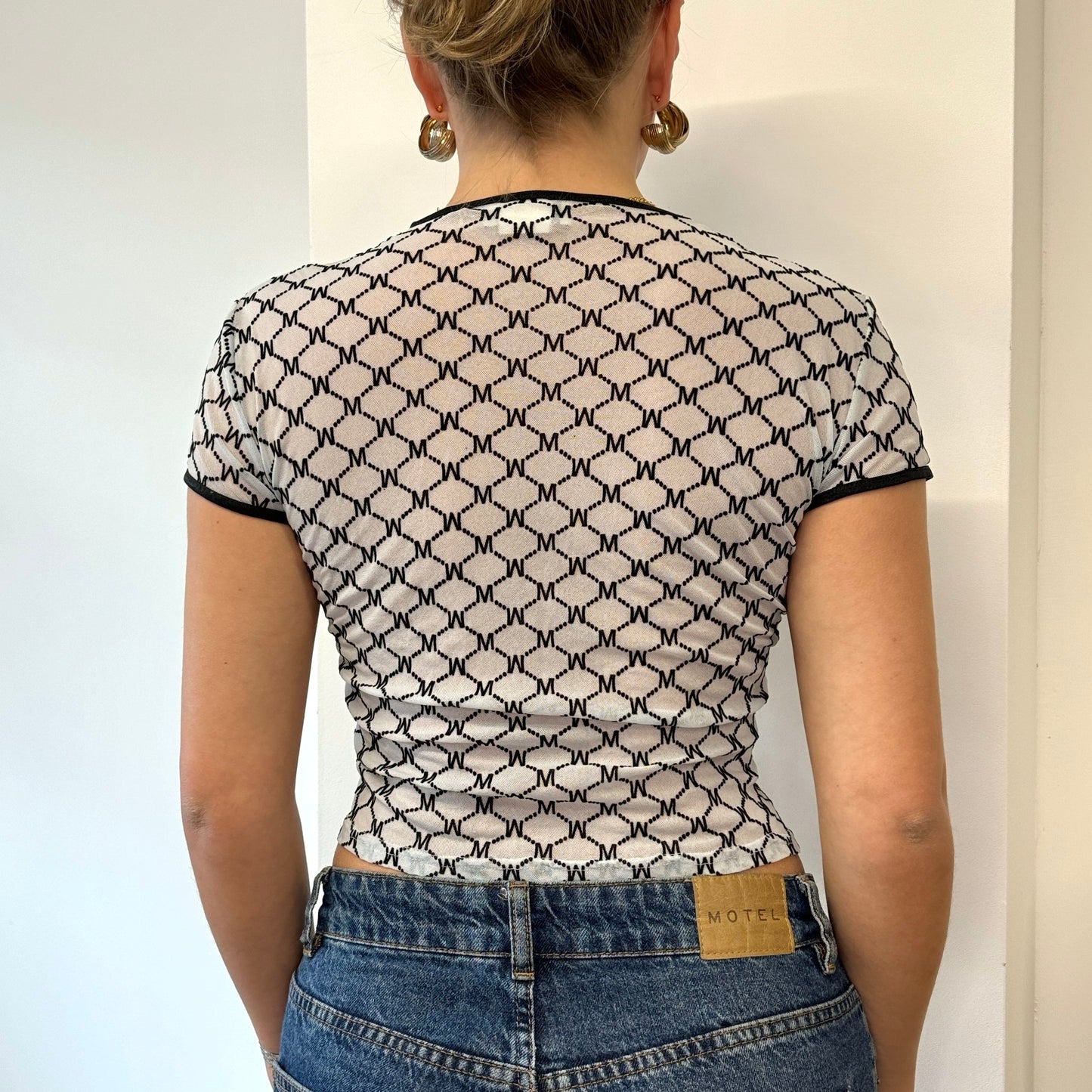 Morgan de Toi monogram mesh top - Size S