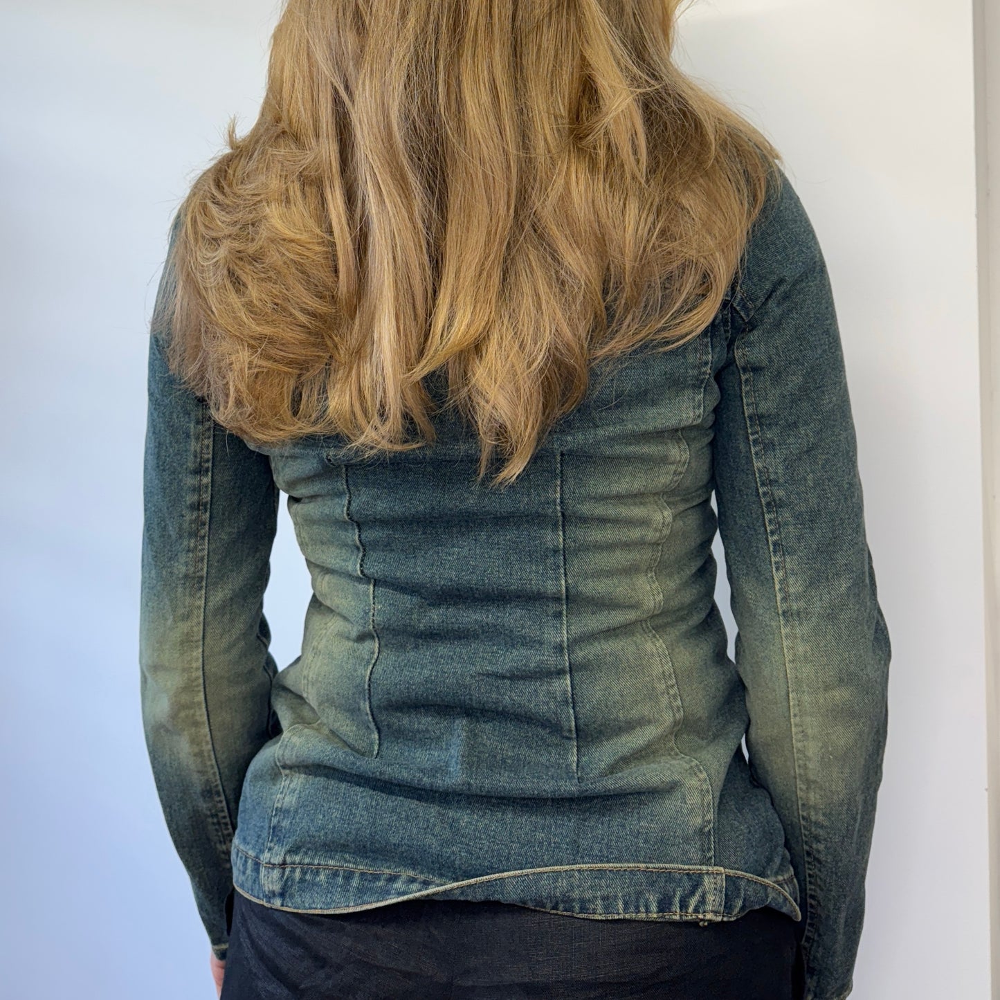 Distressed denim jacket - Size XS/S