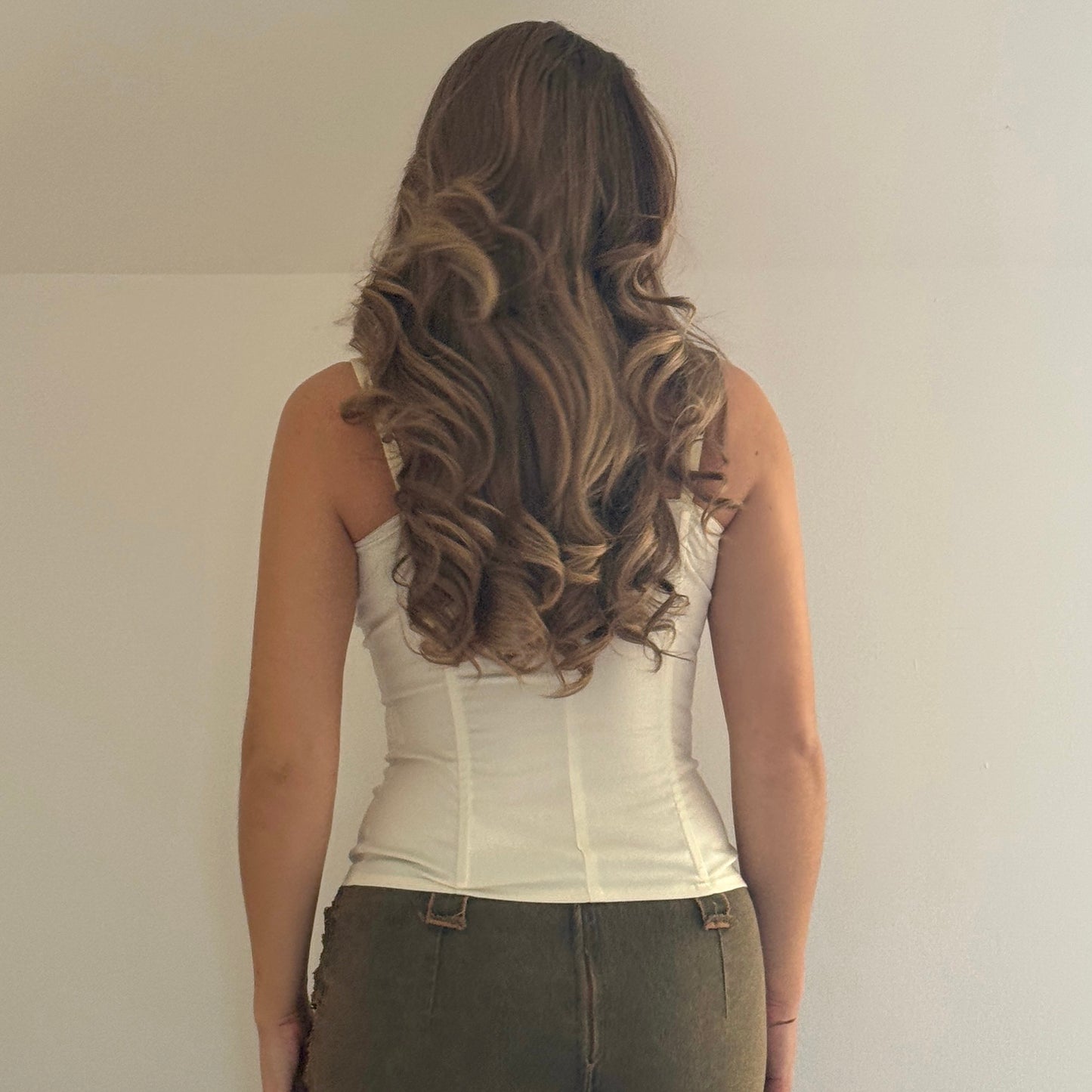 Cream hook and eye corset - Size S