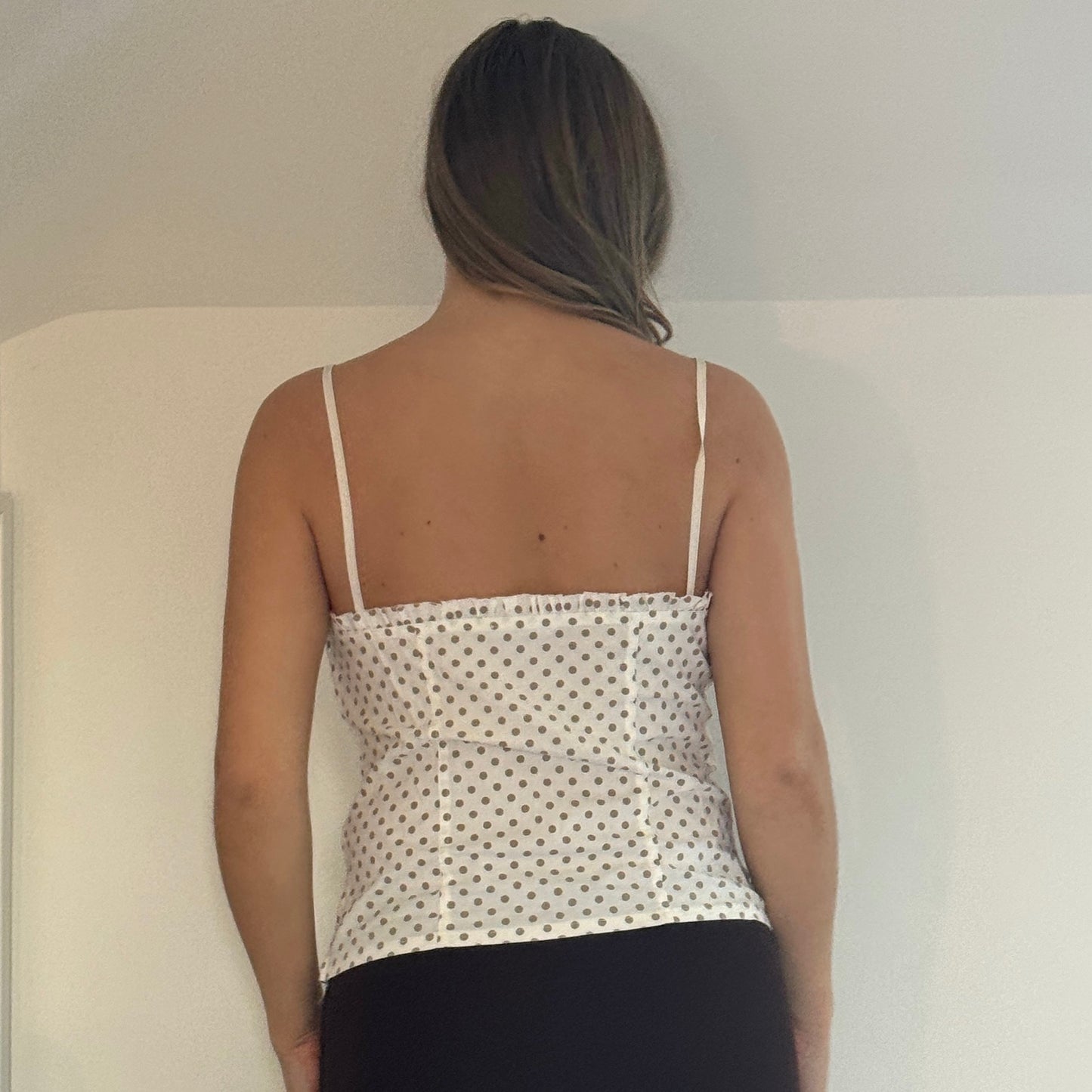White polka dot blouse - Size M