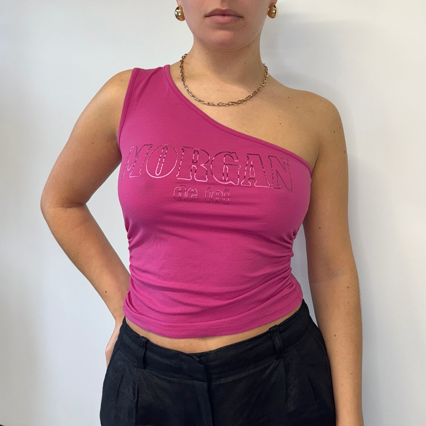 Pink Morgan De Toi asymmetric top - Size S