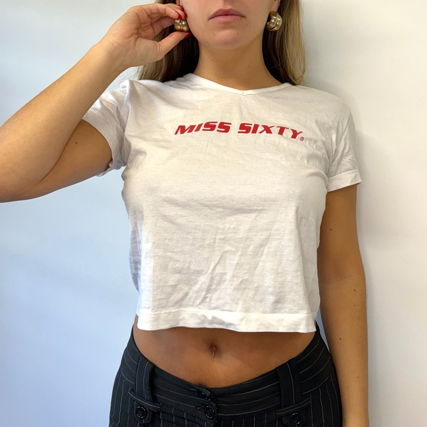 Miss Sixty white crop top - Size M/L