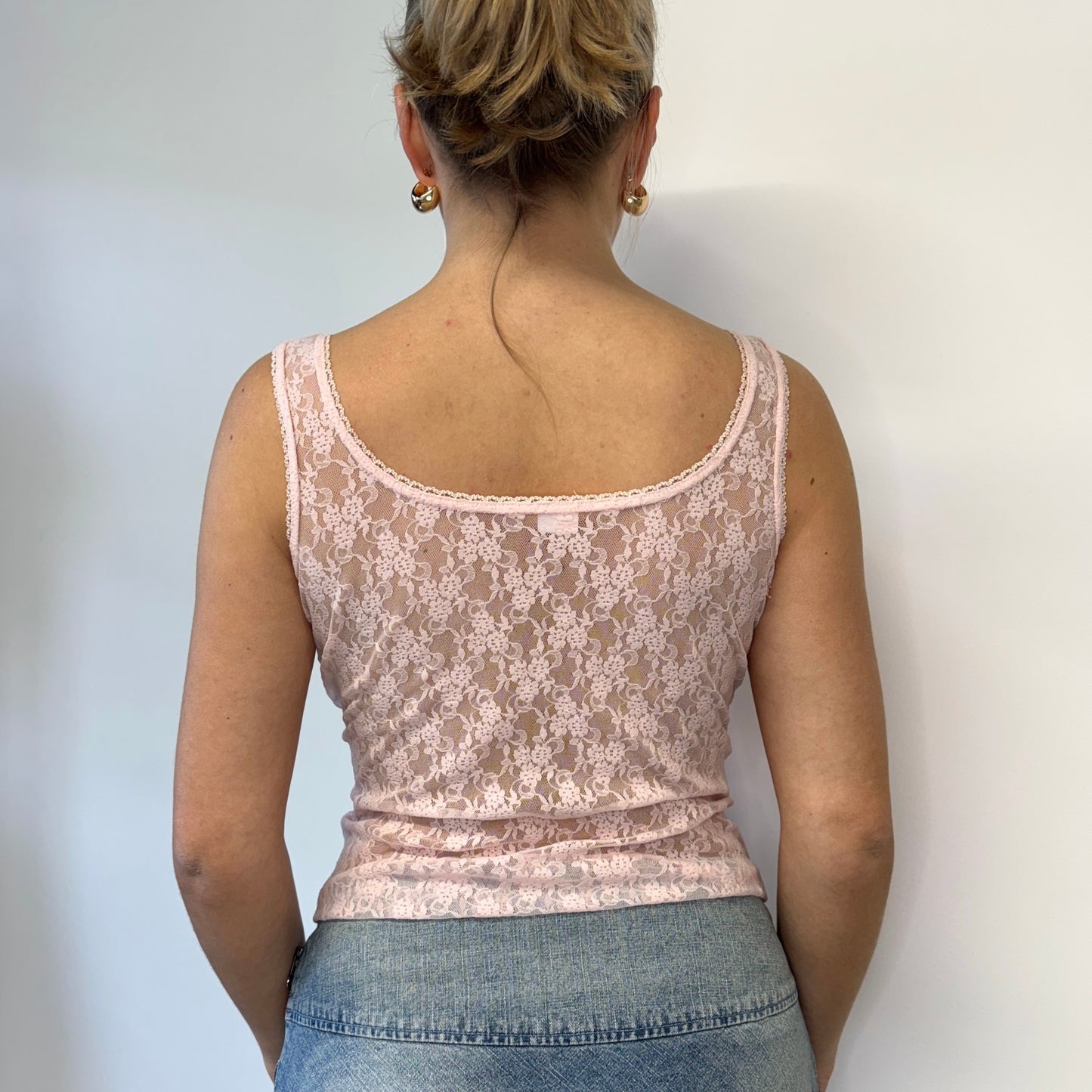 Pink lace corset - Size S/M