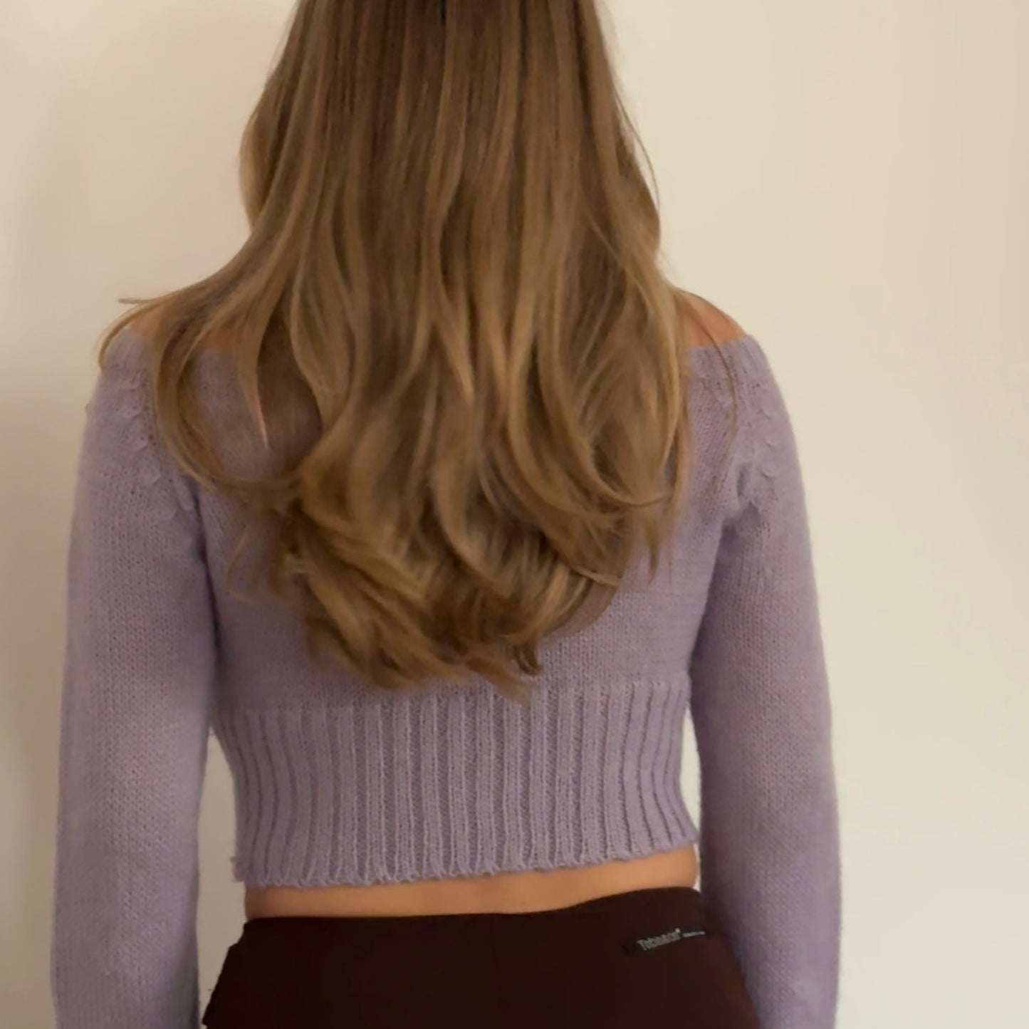 Lilac knit crop top - Size S/M