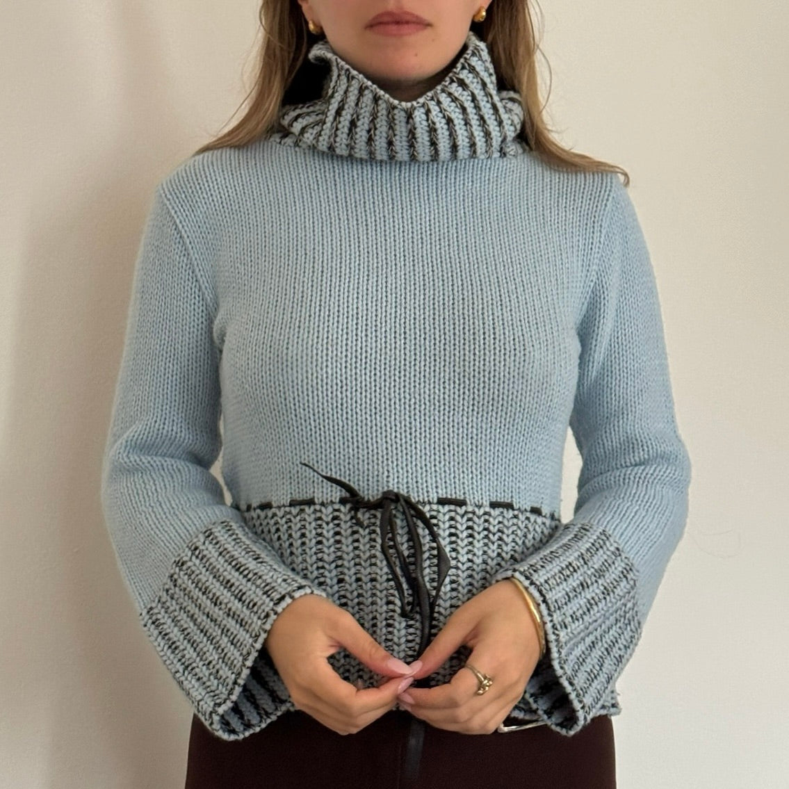 Blue knit jumper - Size S/M