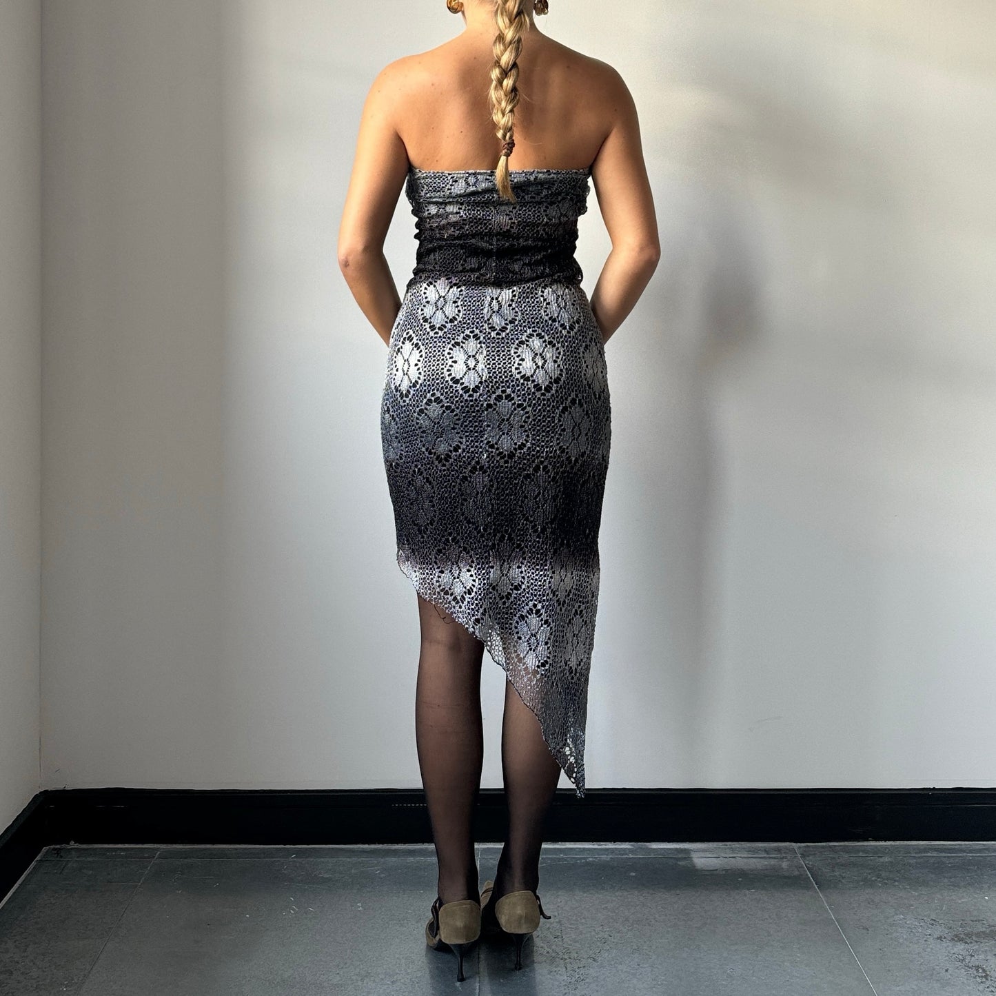 Lipsy mesh strapless dress