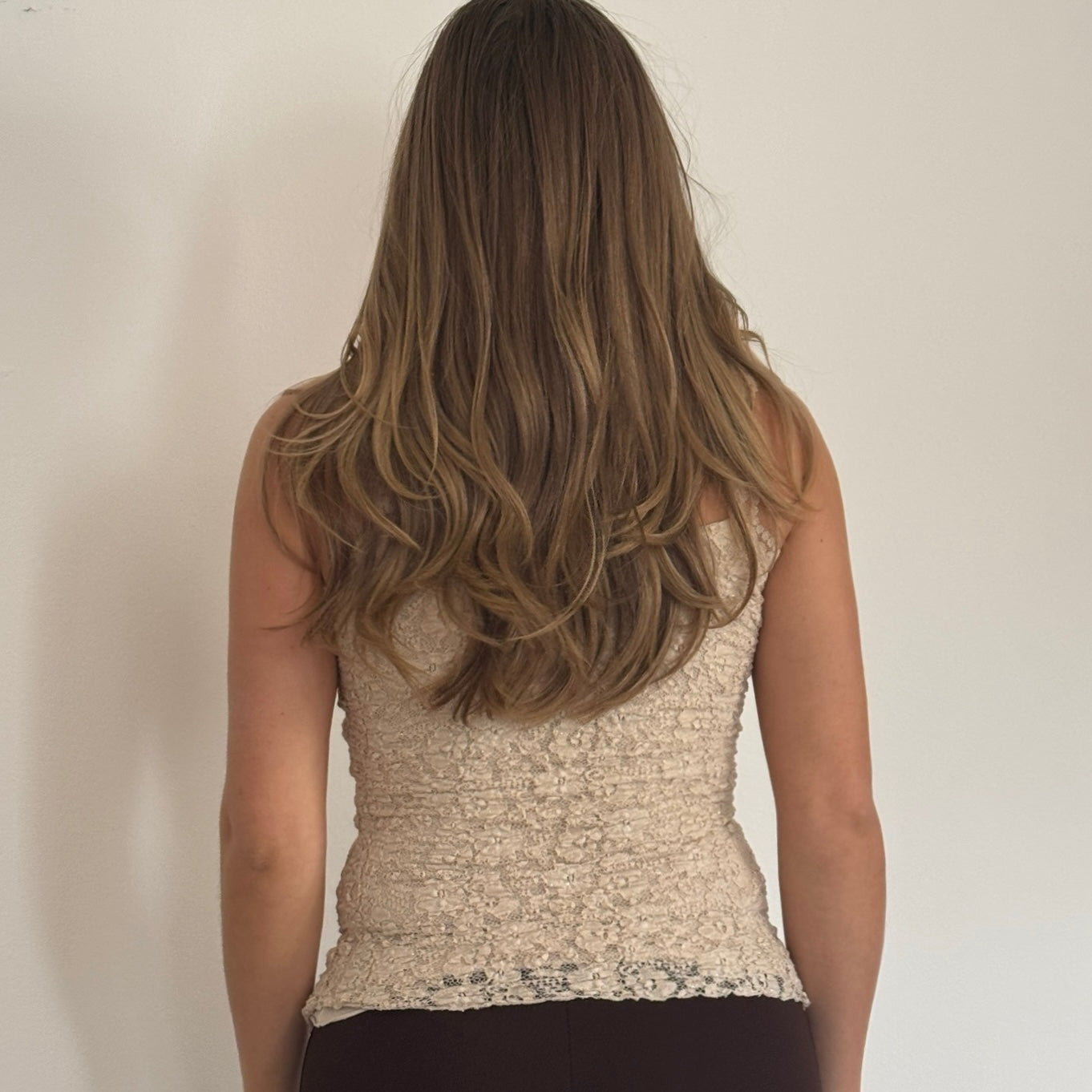 Cream lace cami top - Size S