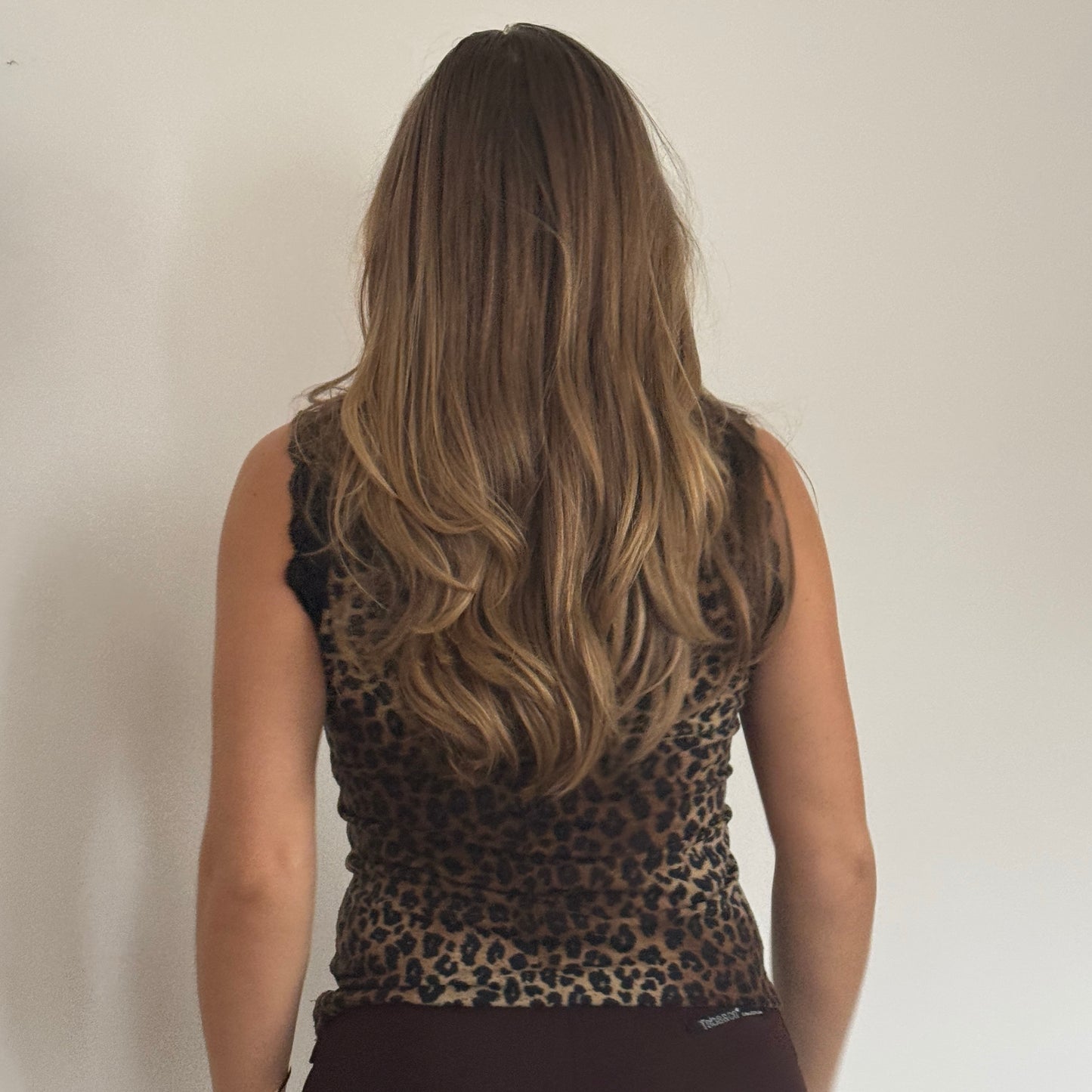 Leopard print high neck top - Size S