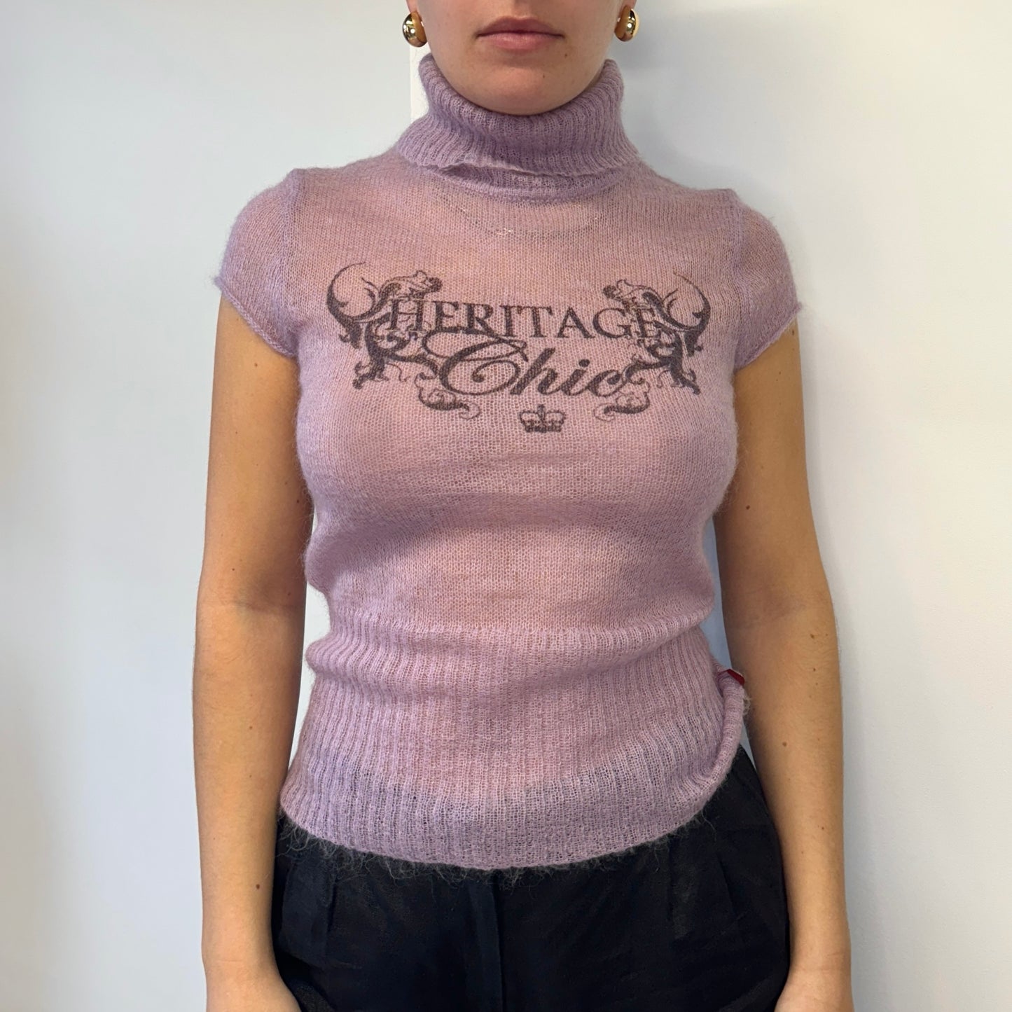 Pink mohair top - Size S