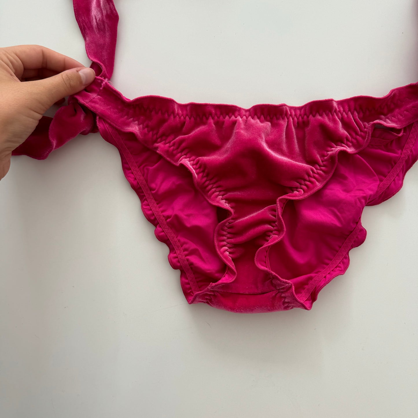 Pink velour bikini - EU 34 / UK 6