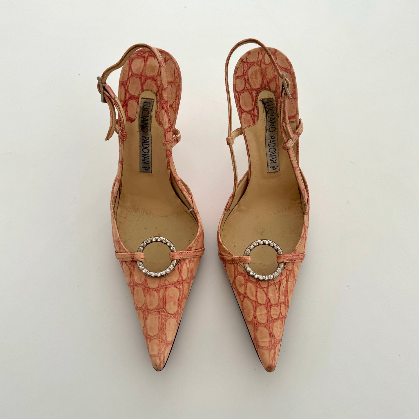 Pink leather kitten heels - EU 35.5/UK 3