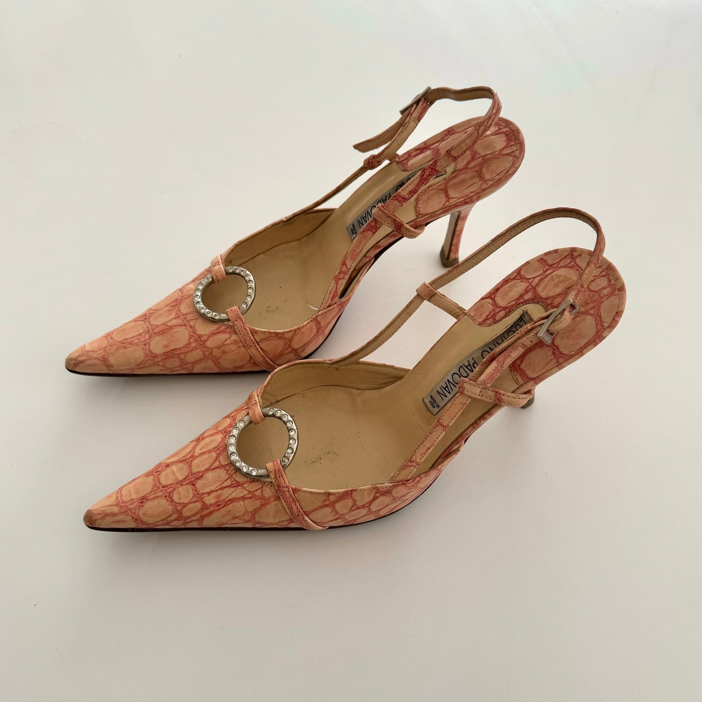 Pink leather kitten heels - EU 35.5/UK 3