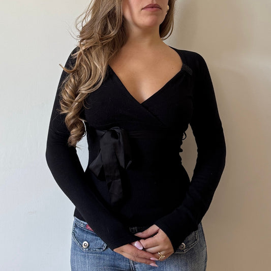 Morgan de Toi black knit top - Size S